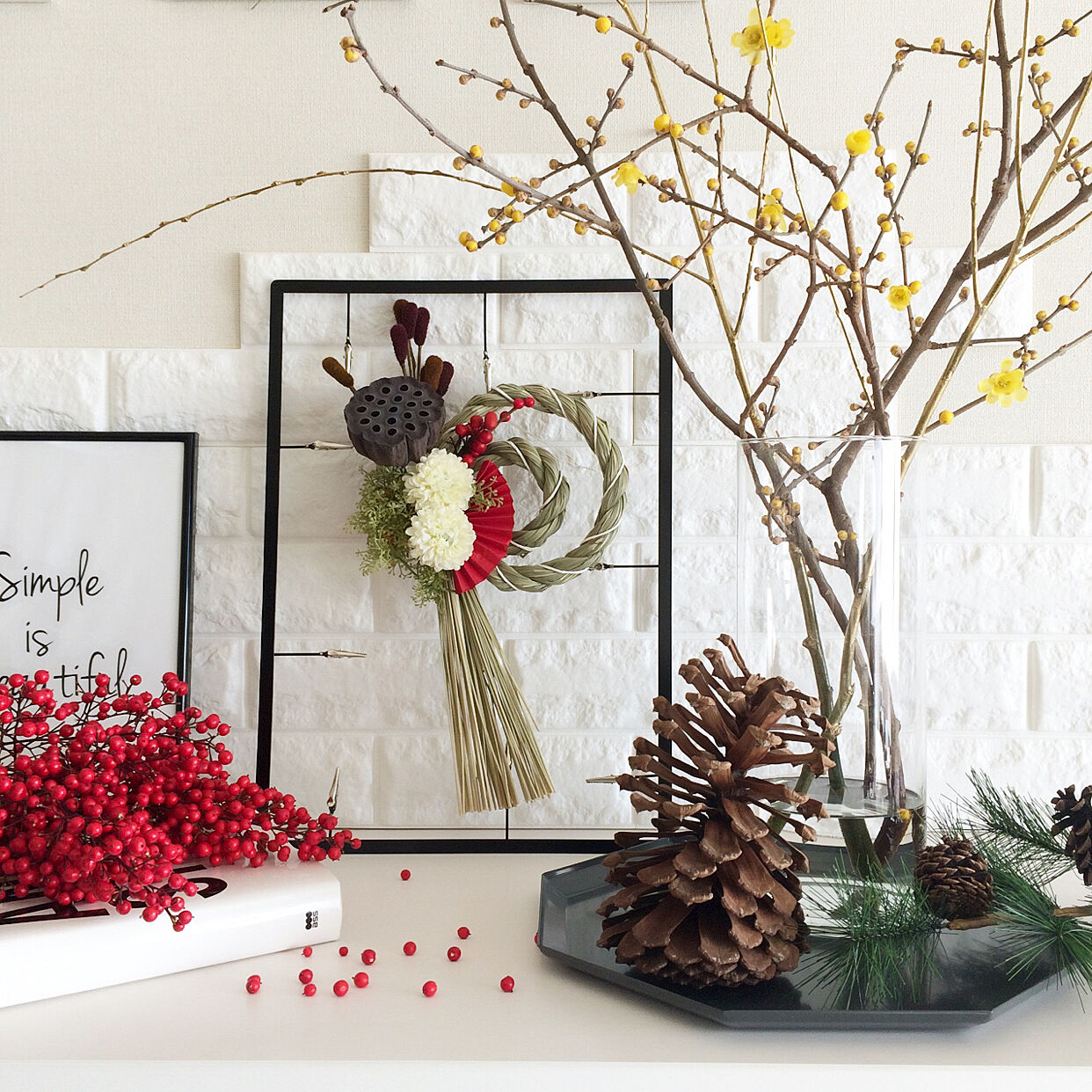 わが家らしくお正月を迎える しめ縄やしめ飾りのディスプレイアイデア Roomclip Mag 暮らしとインテリアのwebマガジン