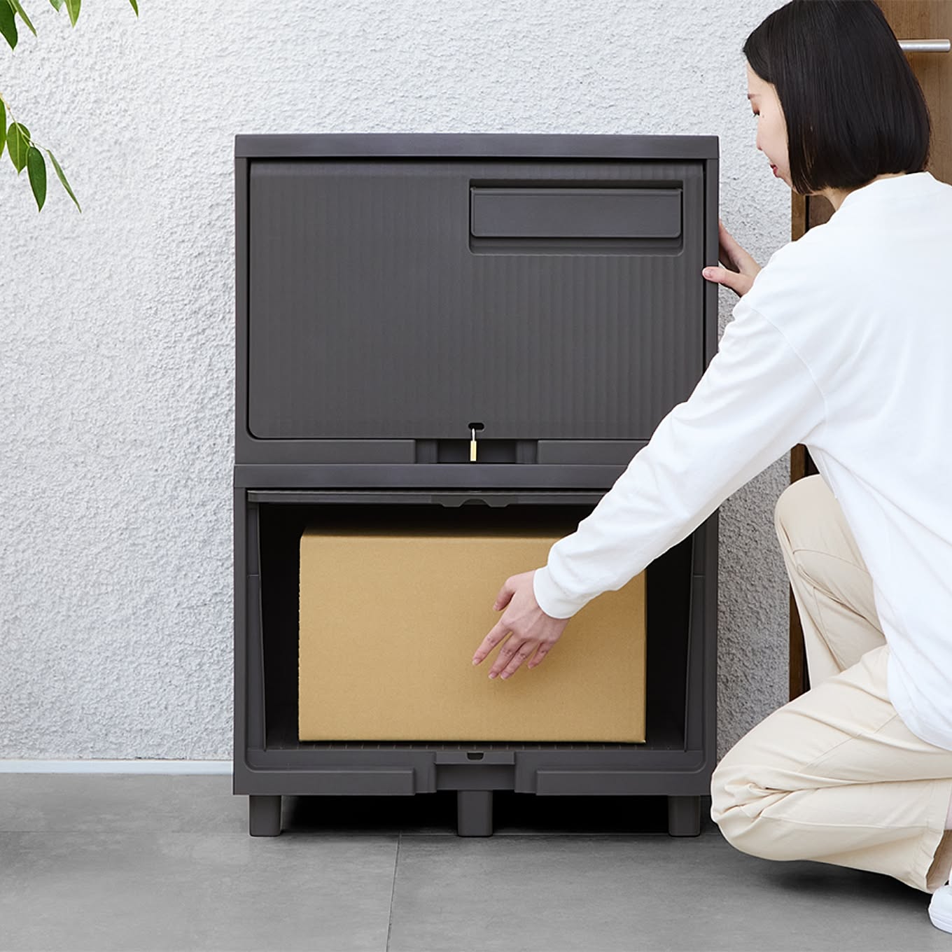 積み重ねても受け取れる宅配ボックス