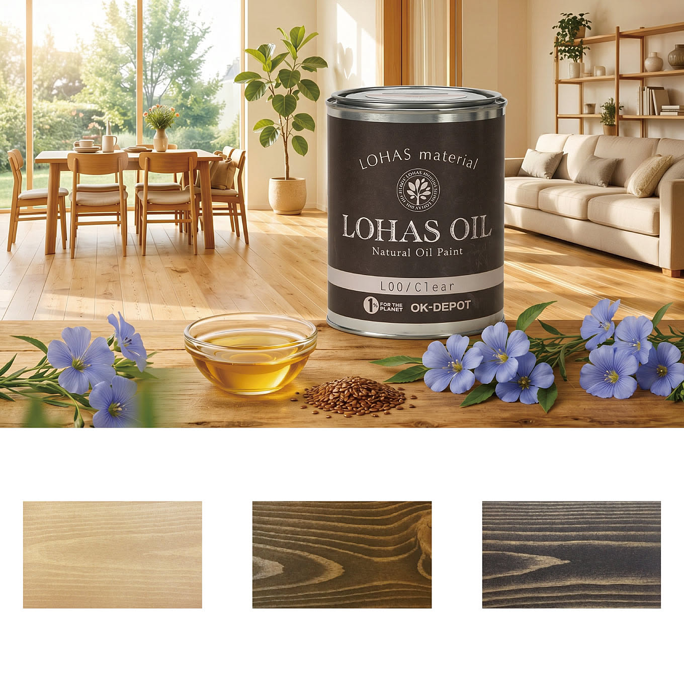 【無料モニター】乾きが速く施工しやすい！植物生まれの国産自然塗料「LOHAS OIL」を最大3名様にプレゼント！
