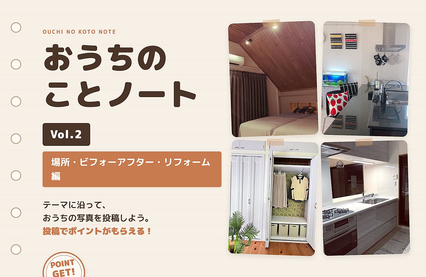 おうちのことノート Vol.2 ① 場所・ビフォーアフター編