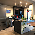 「ステンレスに緑の彩りを。自分らしく整える、温もりのあるモダンキッチン」 by up0524さん