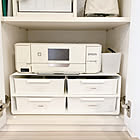 お部屋に馴染んでスッキリ見せる♪セリアの白い収納アイテム