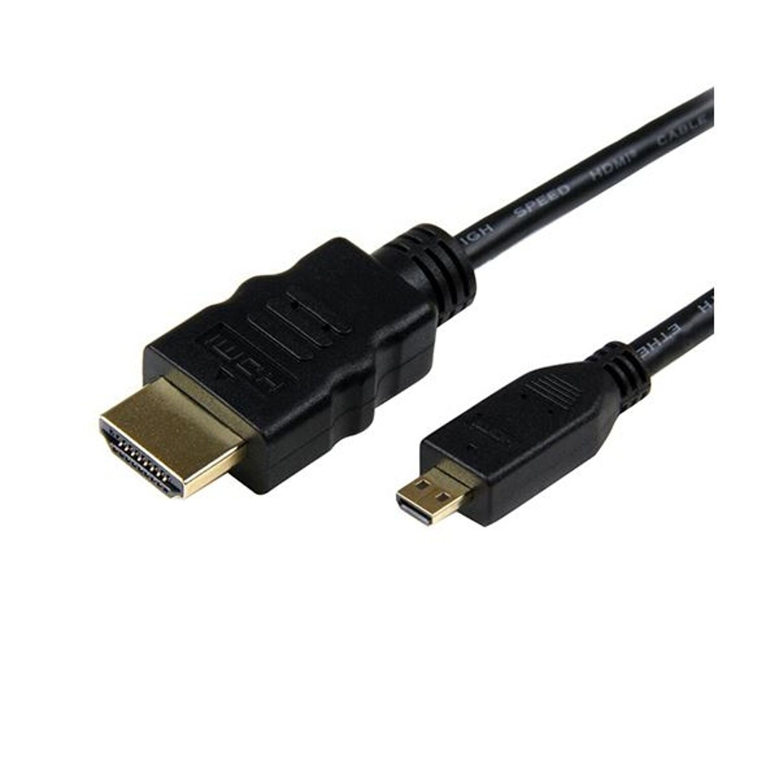 (まとめ) StarTechハイスピードHDMIケーブル イーサネット対応 1.8m HDMI(オス)-HDMI Micro(オス) ブラック HDMIADMM61本 【×10セット】