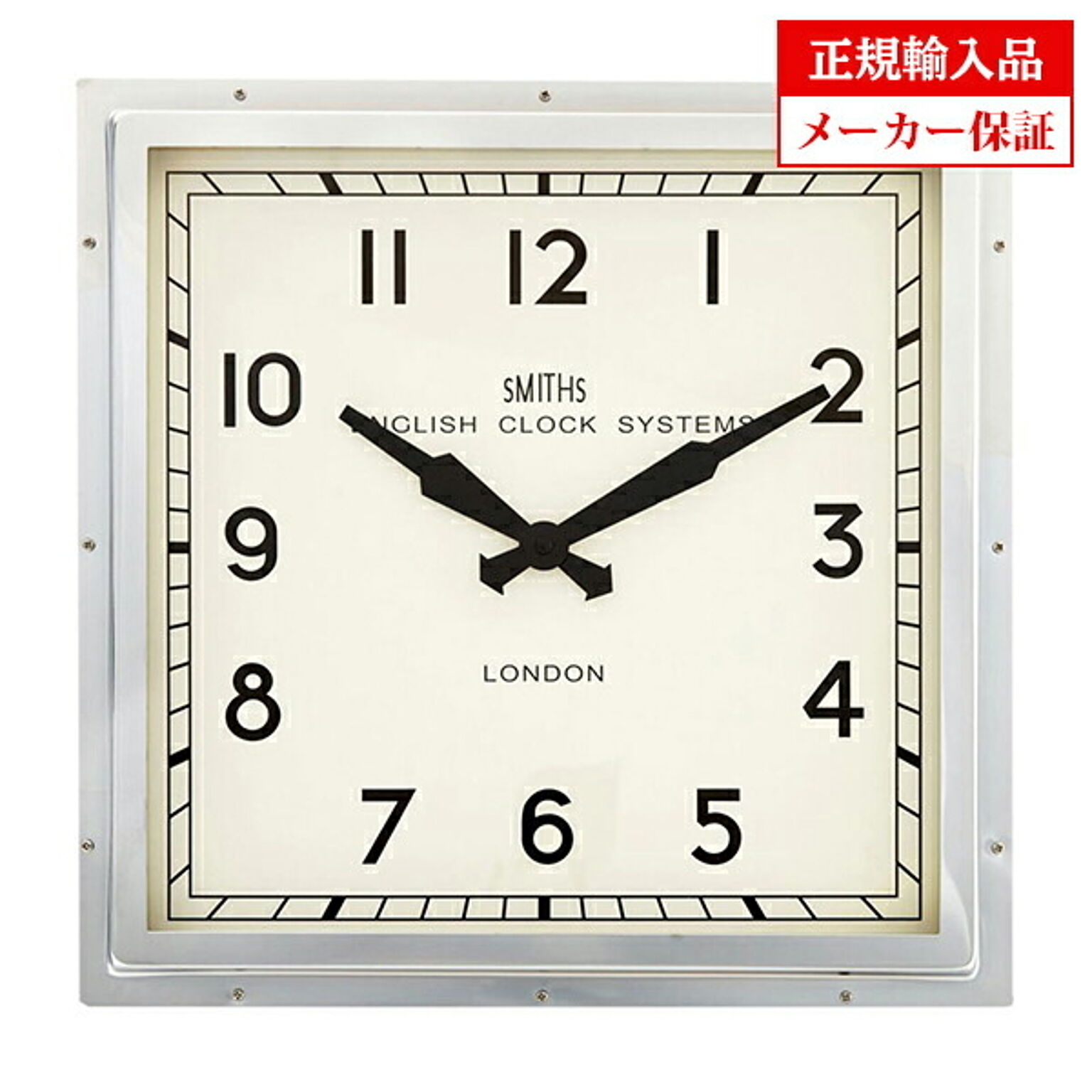 【正規輸入品】 イギリス ロジャーラッセル SM／ENGLISH／CHROME ROGER LASCELLES 掛け時計 スミスデザイン