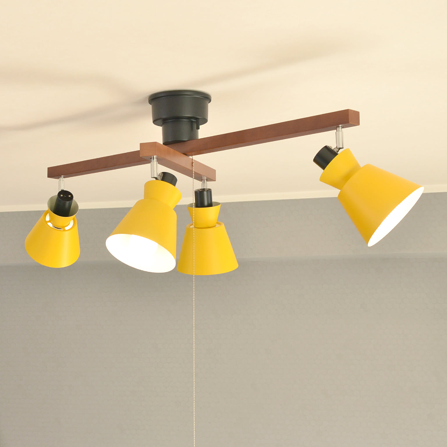 エルックス ROBBIN 4灯シーリングライト ワインレッド - 通販 | 家具と