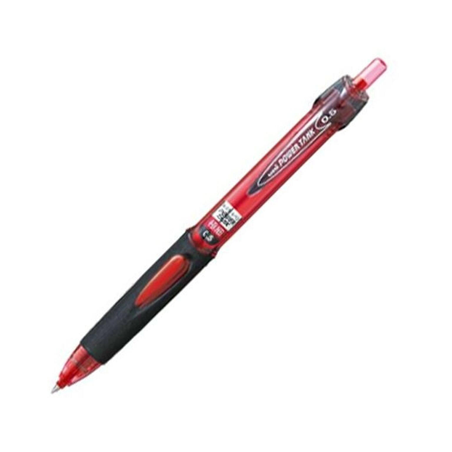 (まとめ) 三菱鉛筆 油性加圧ボールペン パワータンク スタンダード 0.5mm 赤 SN200PT05.15 1本  【×50セット】