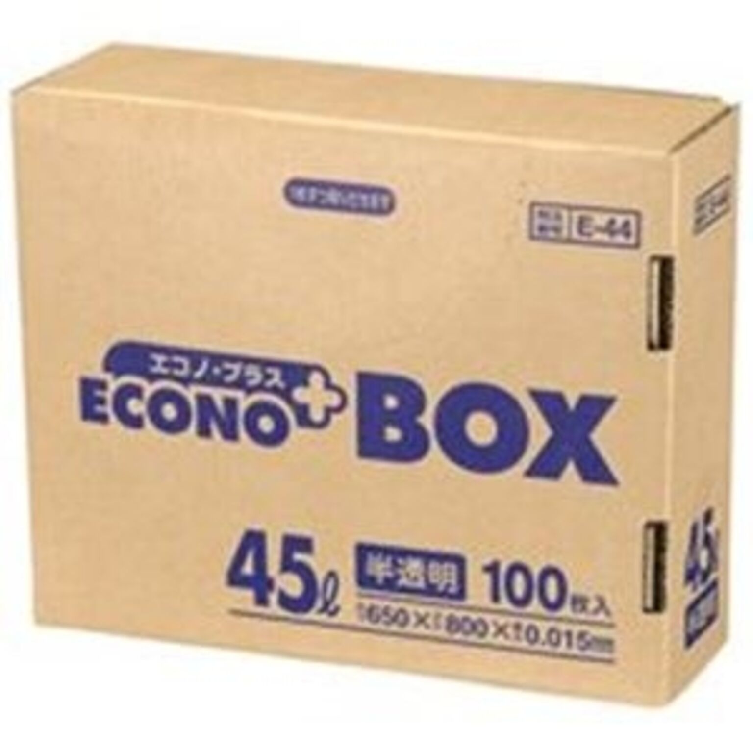 （まとめ）日本サニパック エコノプラスBOX E-44 半透明 45L 100枚×5セット