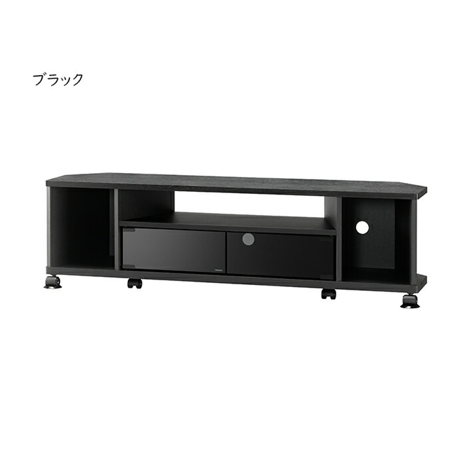 コーナーテレビ台 組立式 AS-KAD1200 幅1200x奥行290x高さ341.5mm 朝日木材加工