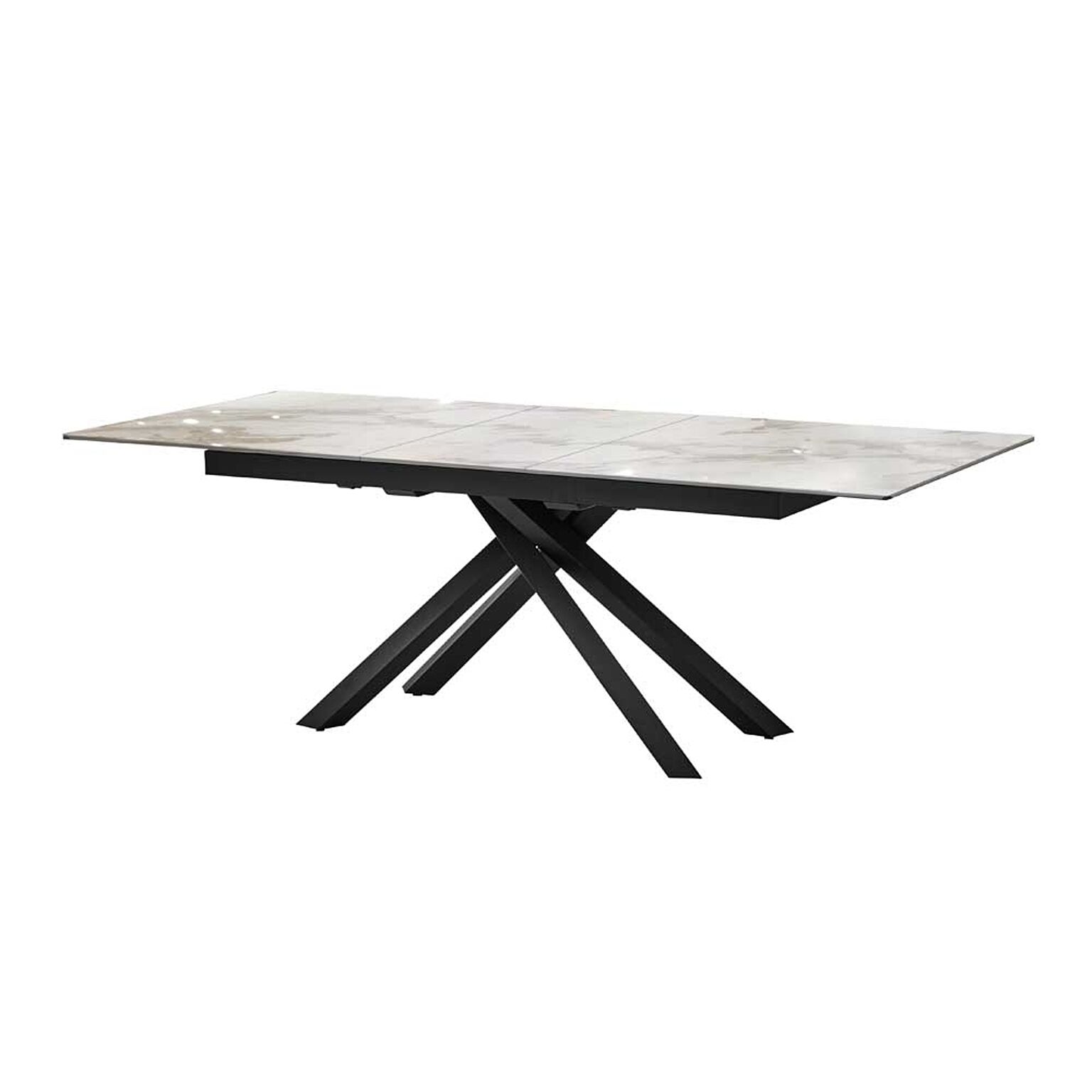伸長式テーブル セラミック製 160-200 ホワイト