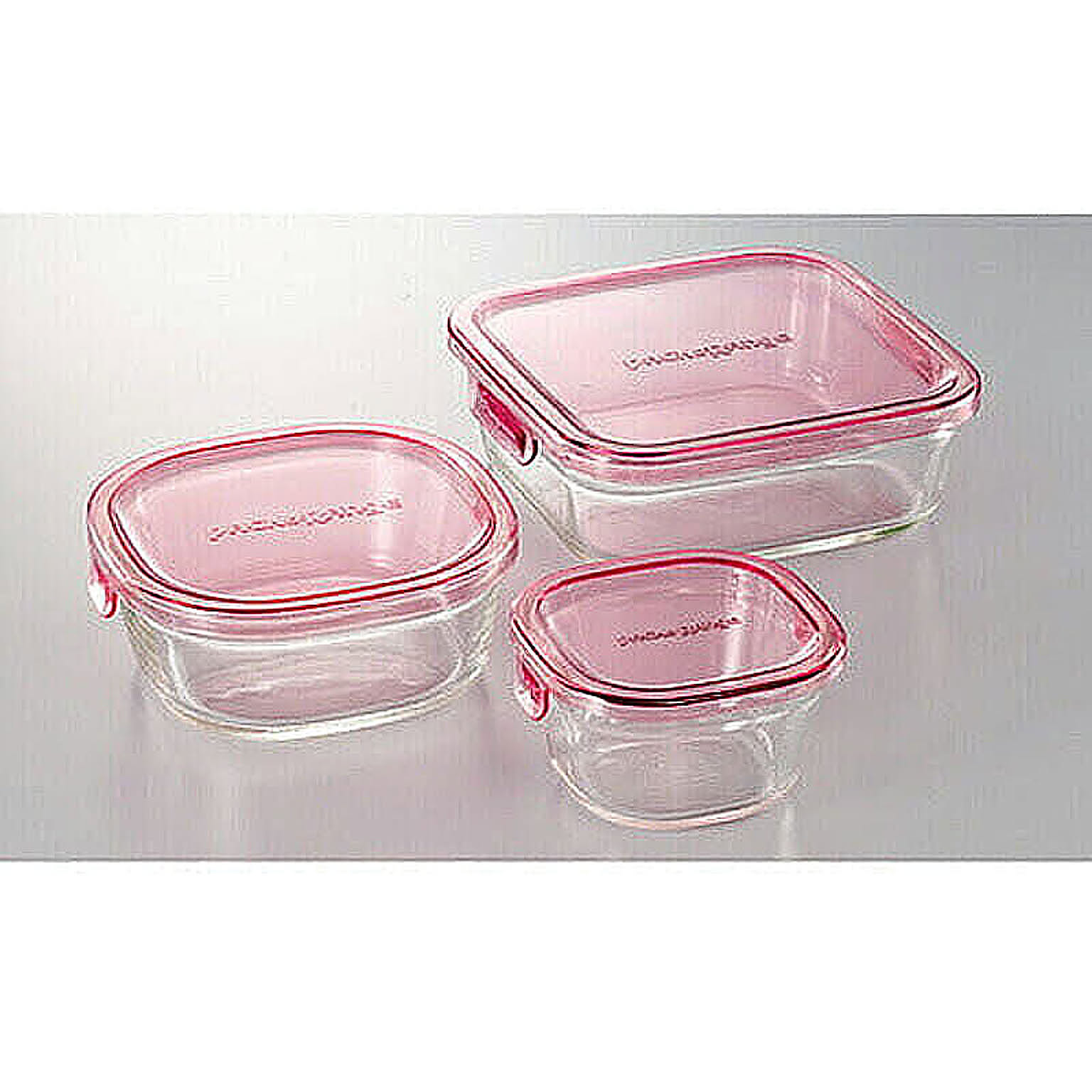 イワキ パック&レンジ角型3点セット(耐熱ガラス) 6164-040 管理No. 4905284151812