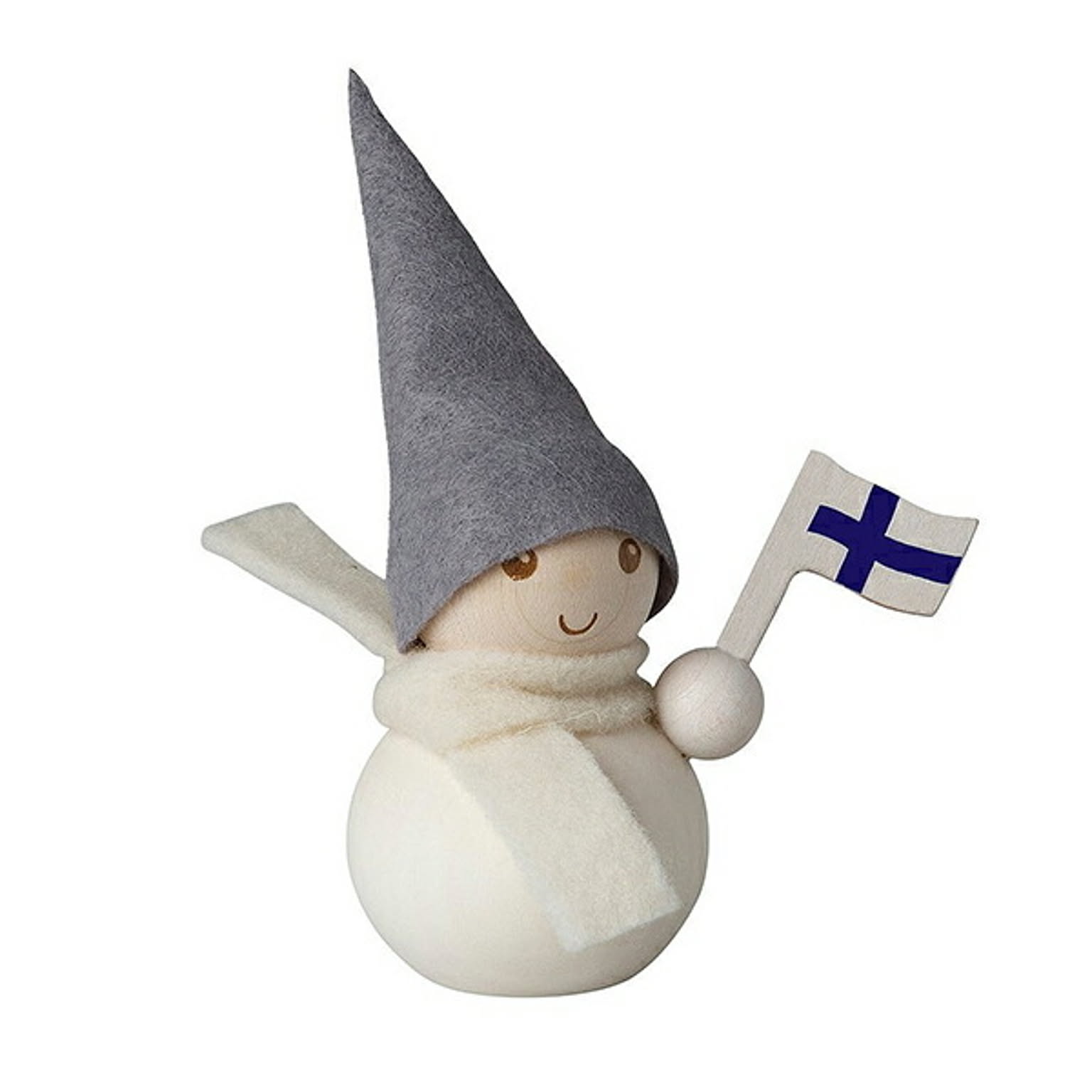 Aarikka PAKKANEN フィンランド国旗 2323 ミルク/高さ11cm 7304