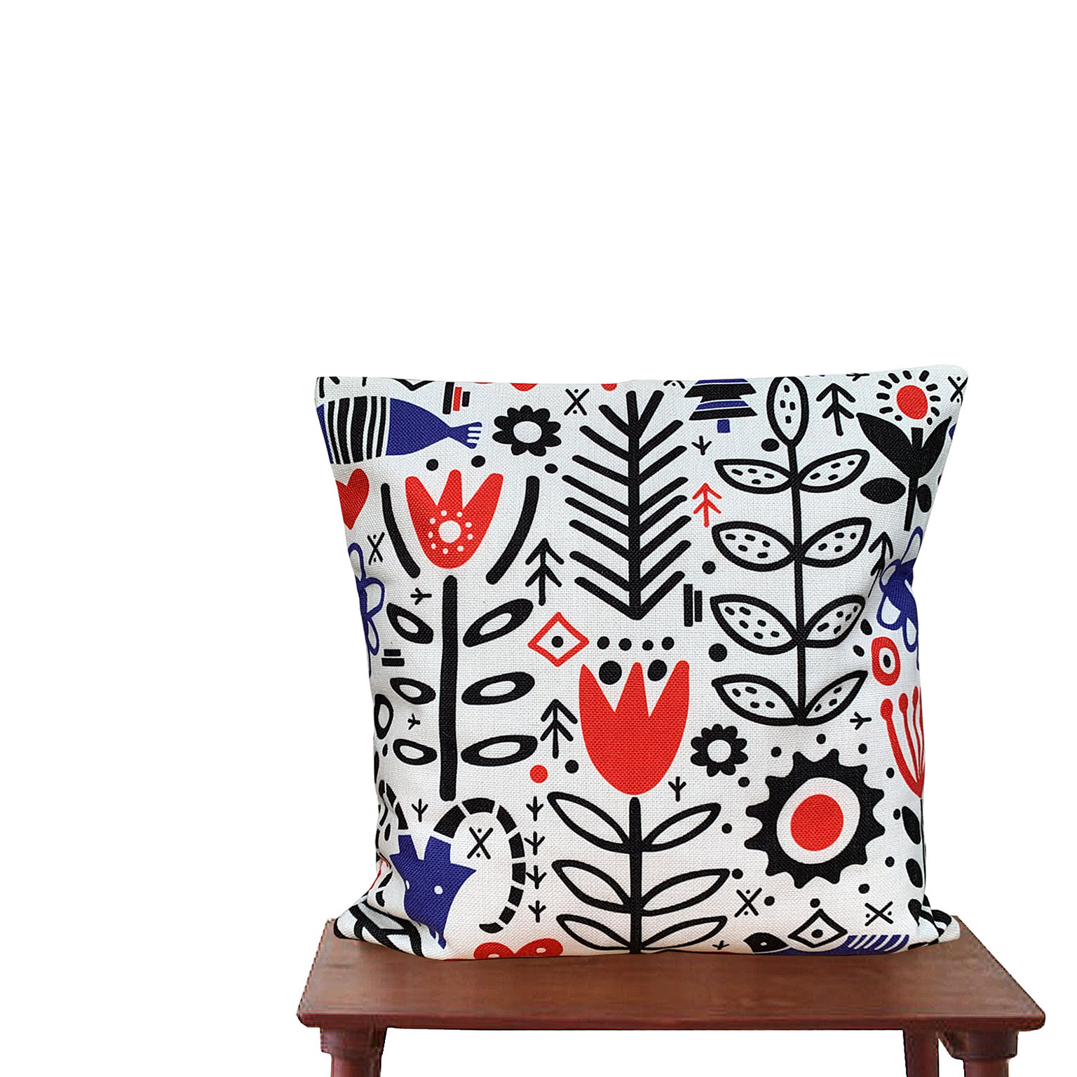 森のクッション Various red and blue designs -ヒノキの香り-