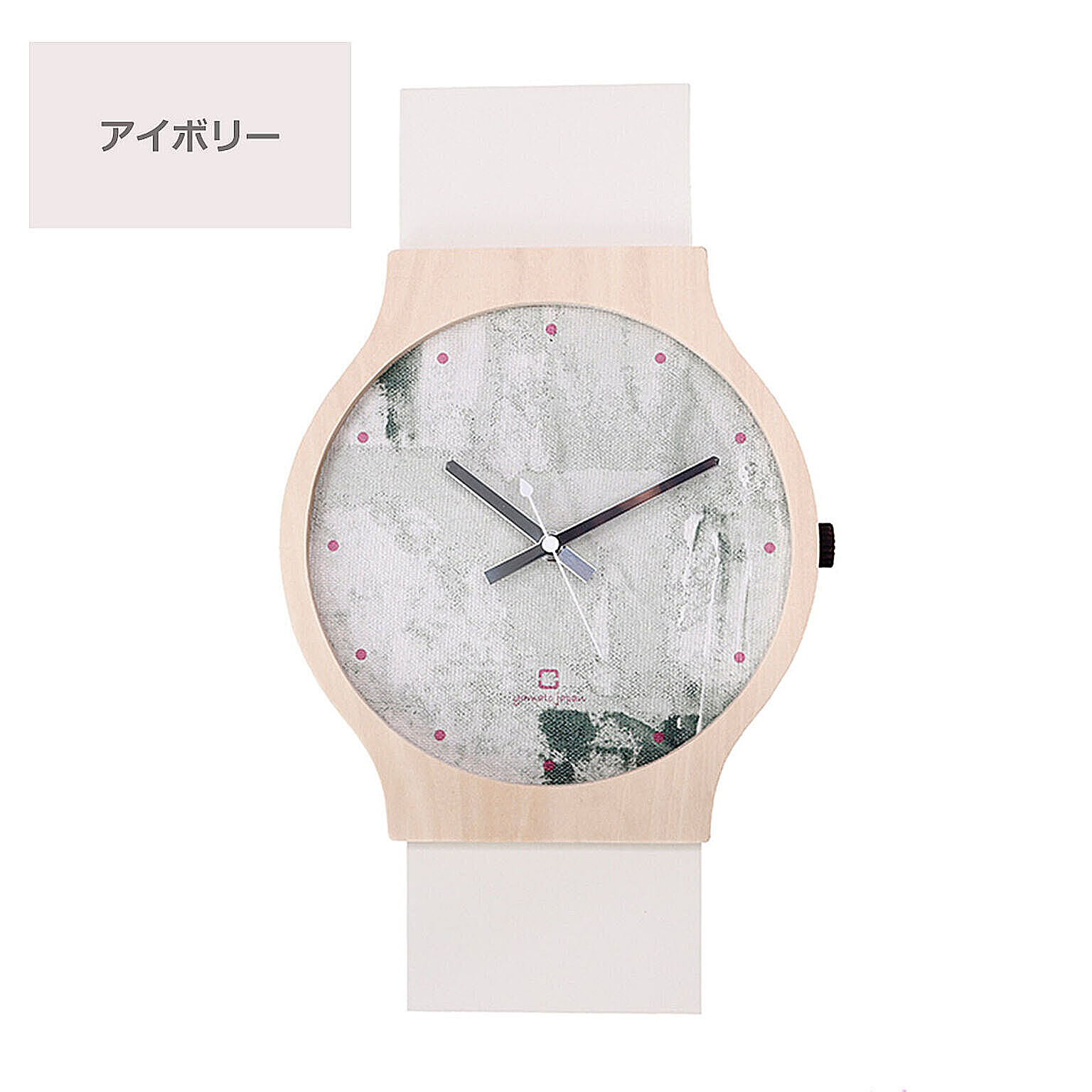 時計 壁掛け 掛け時計 おしゃれ アナログ 木製 北欧 日本製 国産 かわいい 天然木 ウッド ナチュラル painting clock ヤマト工芸 パステルカラー 可愛い 腕時計モチーフ 子供部屋 
