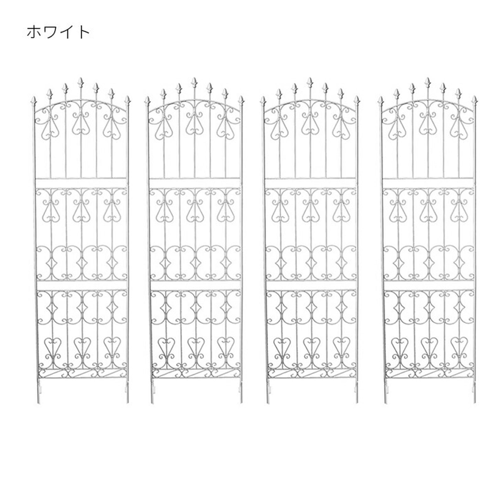 フェンス 組立式 4枚組 アイアンローズフェンス220 ハイタイプ RS013H-4P 幅620x奥行20x高さ2200mm 住まいスタイル 通販  家具とインテリアの通販【RoomClipショッピング】