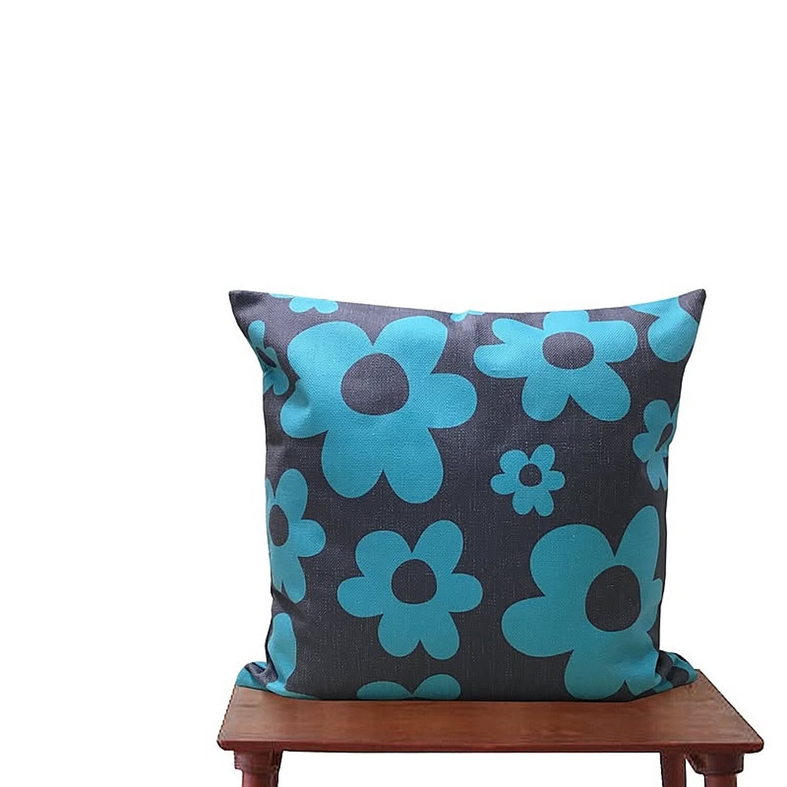 森のクッション The Flower back Very Dark Azure -ヒノキの香り-