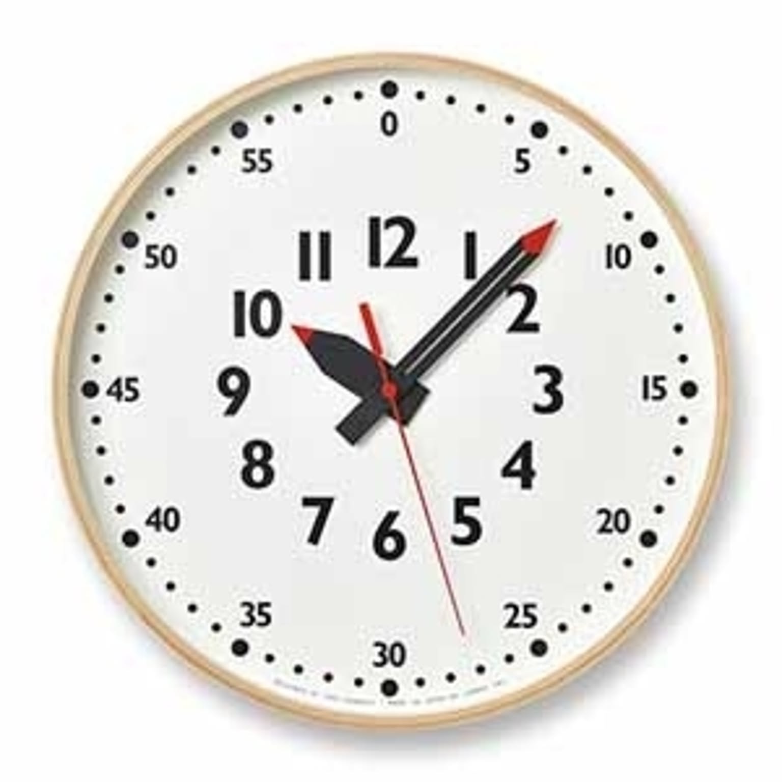 Lemnos レムノス fun pun clock L ふんぷんくろっく Lサイズ YD14-08L 知育時計 掛時計 掛け時計 ウォールクロック 壁掛け時計