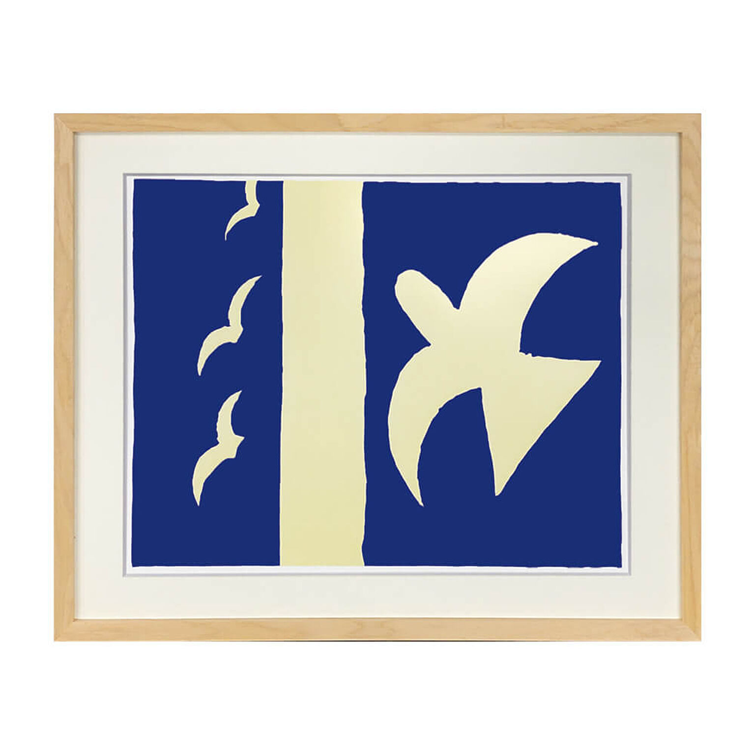 Georges Braque（ジョルジュ ブラック） Oiseaux 1955 アートポスター（フレーム付き） m12685