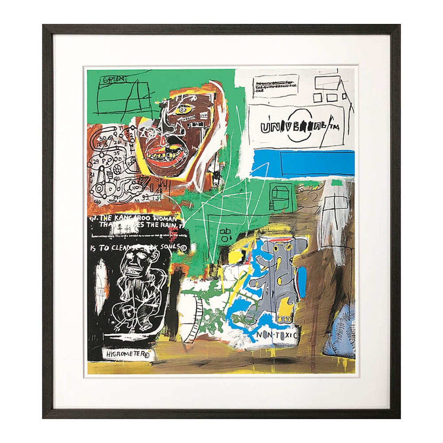 Jean-Michel Basquiat（ジャン ミシェル バスキア） Sienna 1984 アートポスター（フレーム付き） m12670