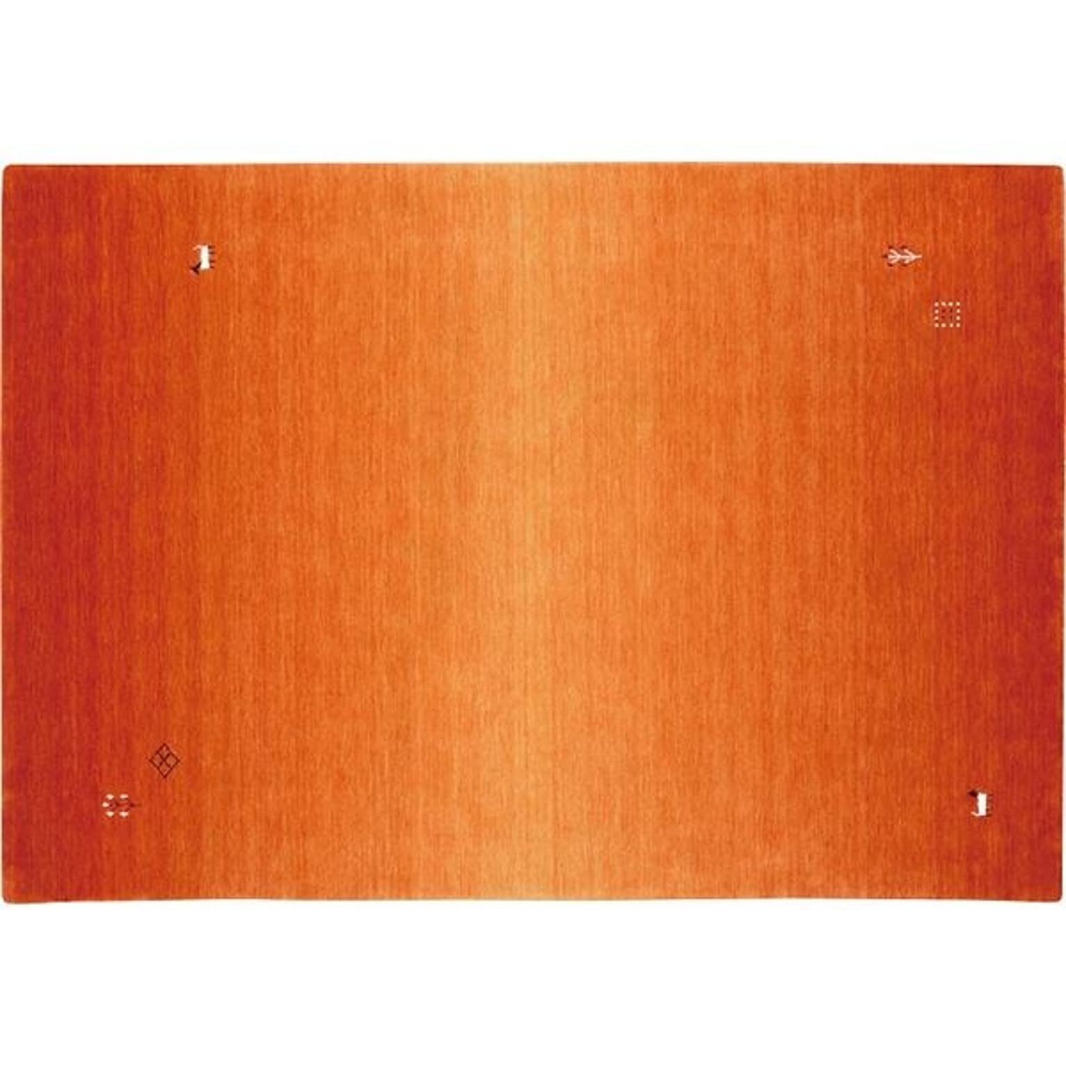 防炎 ラグマット/絨毯 【約50×80cm オレンジ】 ホットカーペット対応 『クレアギャベ』 プレーベル【代引不可】