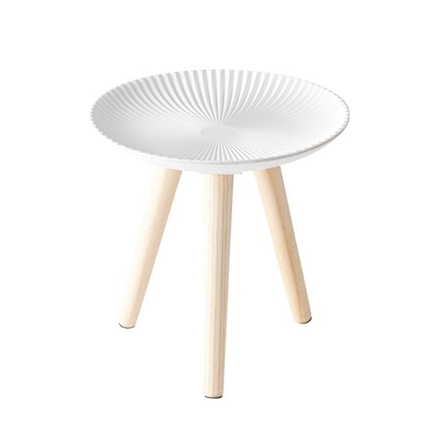 サイドテーブル ミニテーブル 約幅29.5cm Sサイズ 円形 ホワイト トレーテーブル 組立品 リビング ダイニング インテリア家具