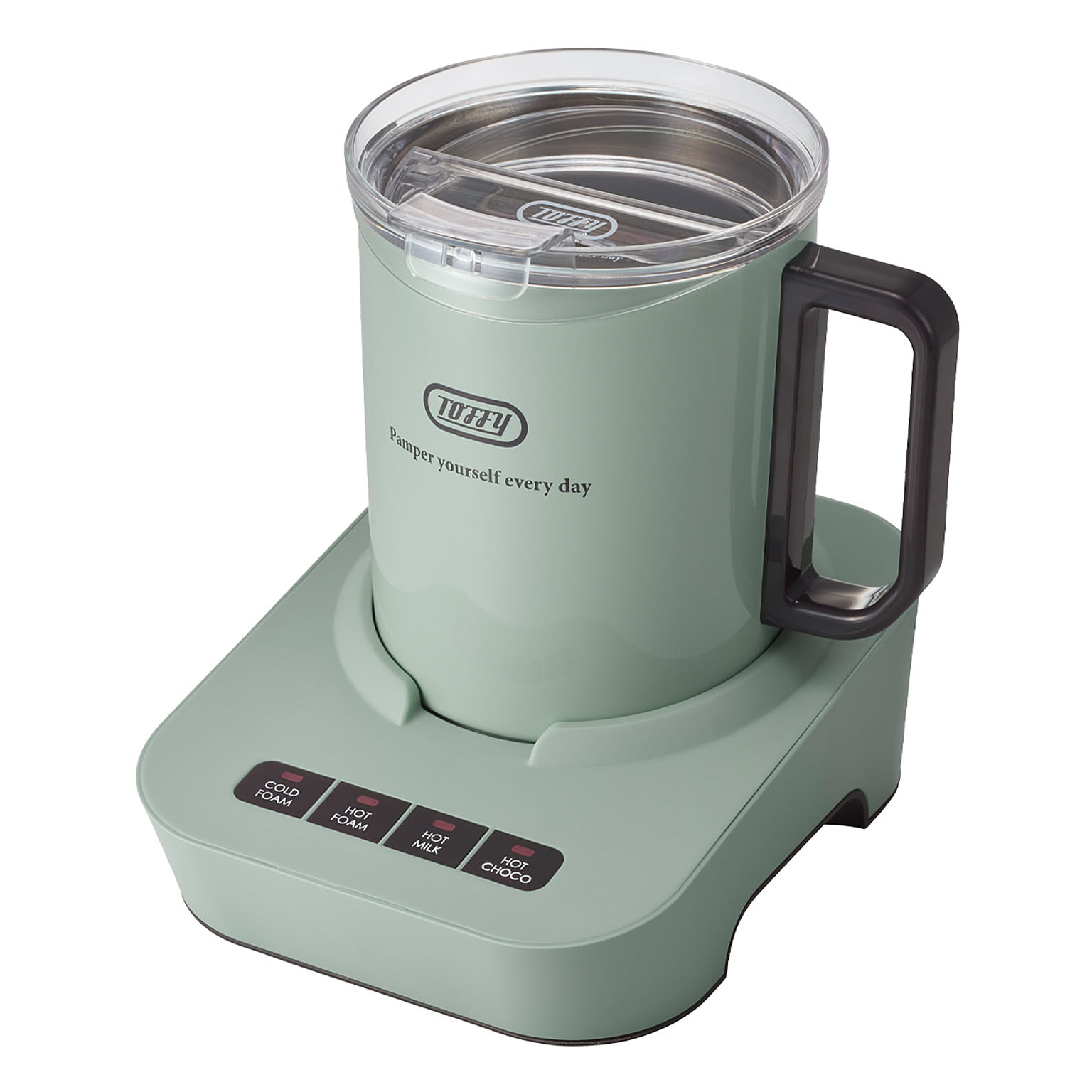 トフィー ミルクフォーマーマグ K-MF1 Toffy そのまま飲める ドリンク ホットミルク 泡立て ホットチョコレート ドリンクメーカー ふわふわ おうちカフェ キッチン家電 シンプル 1年保証