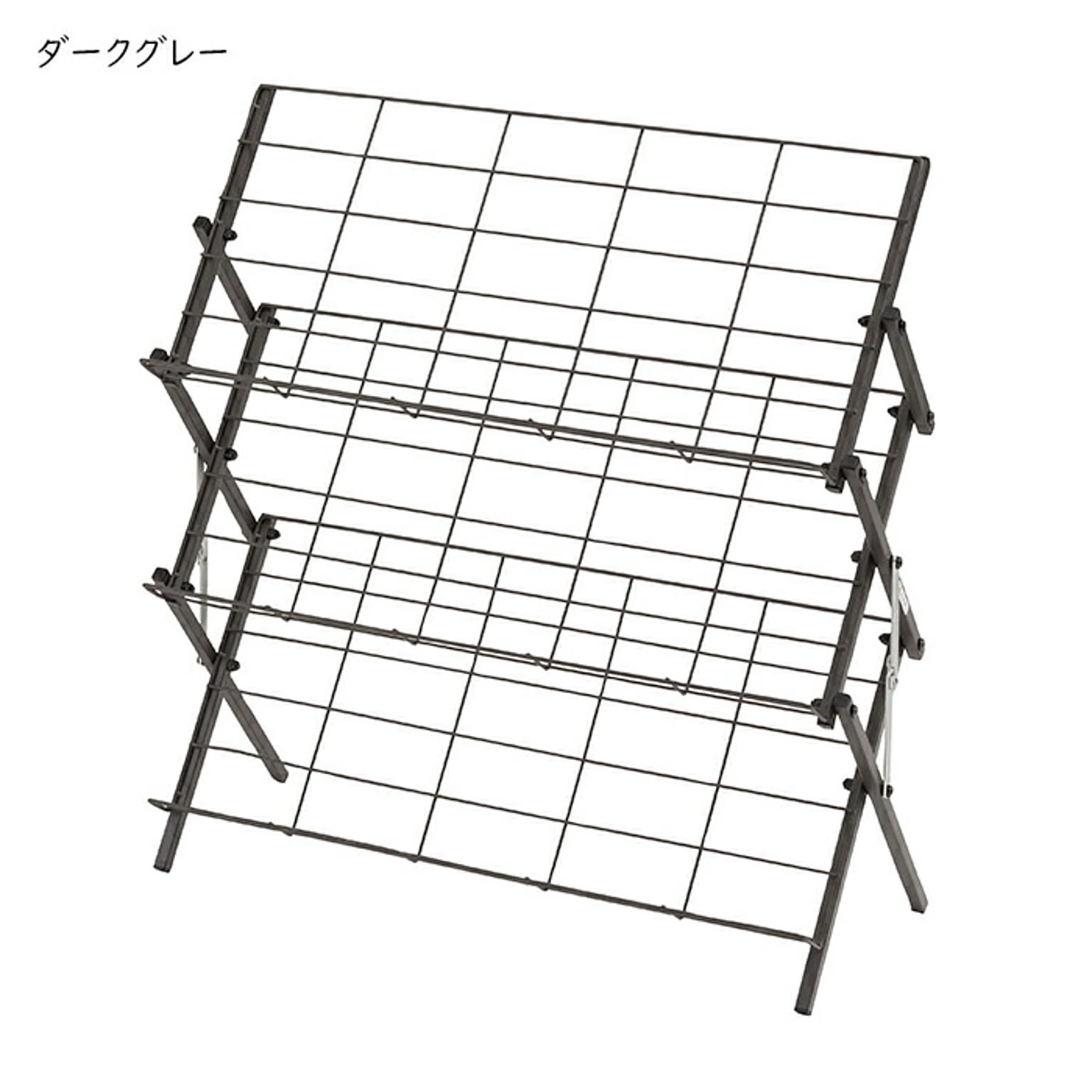ラック 完成品 折りたたみ式 フォールディング シューズラック MIP-68 幅70x奥行27x高さ70cm 東谷