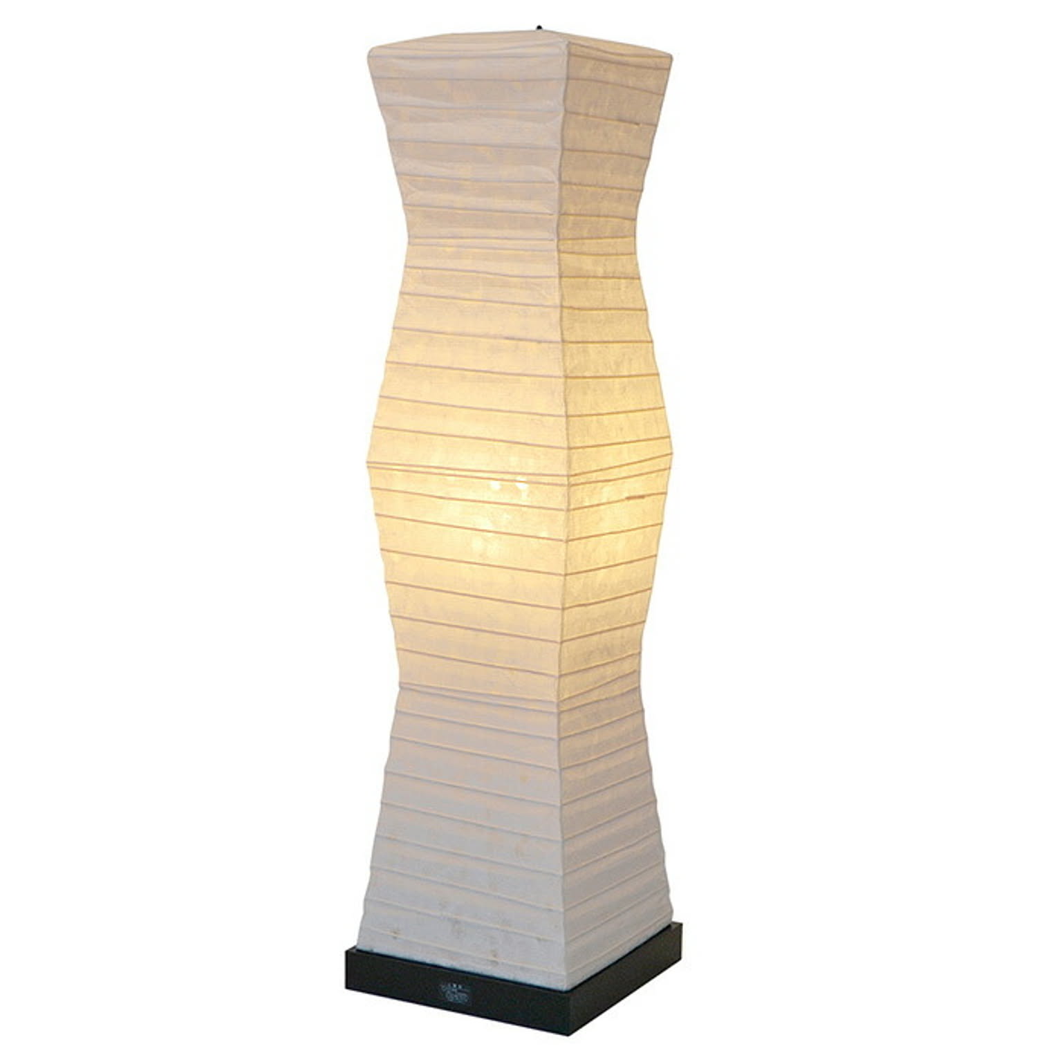 フロアライト 和紙 stone 糸入り落水紙 電球付属 幅190x奥行190x高さ710mm 彩光デザイン