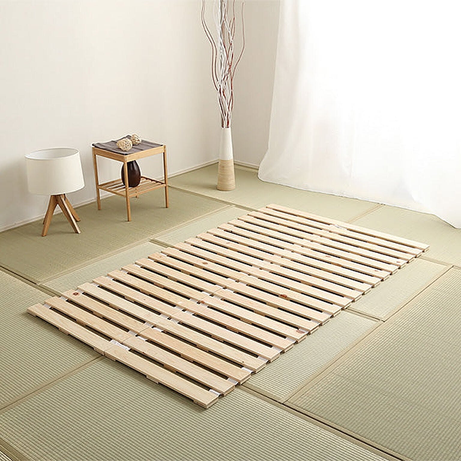 すのこベッドロール式　檜仕様(セミダブル)【涼風】