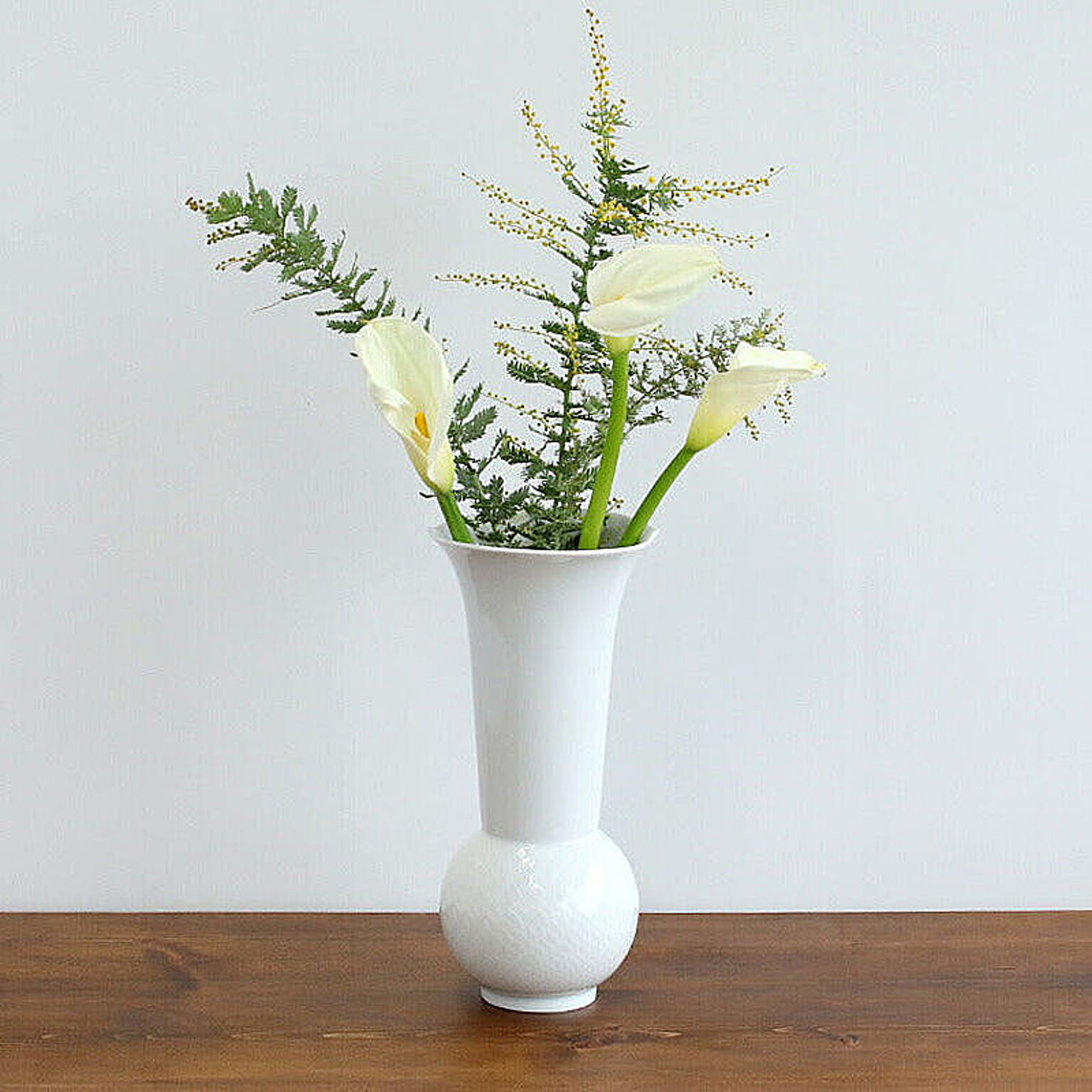 マイセン 波の戯れ 花瓶(フラワーベース) 000001/50310 ホワイト 30cm