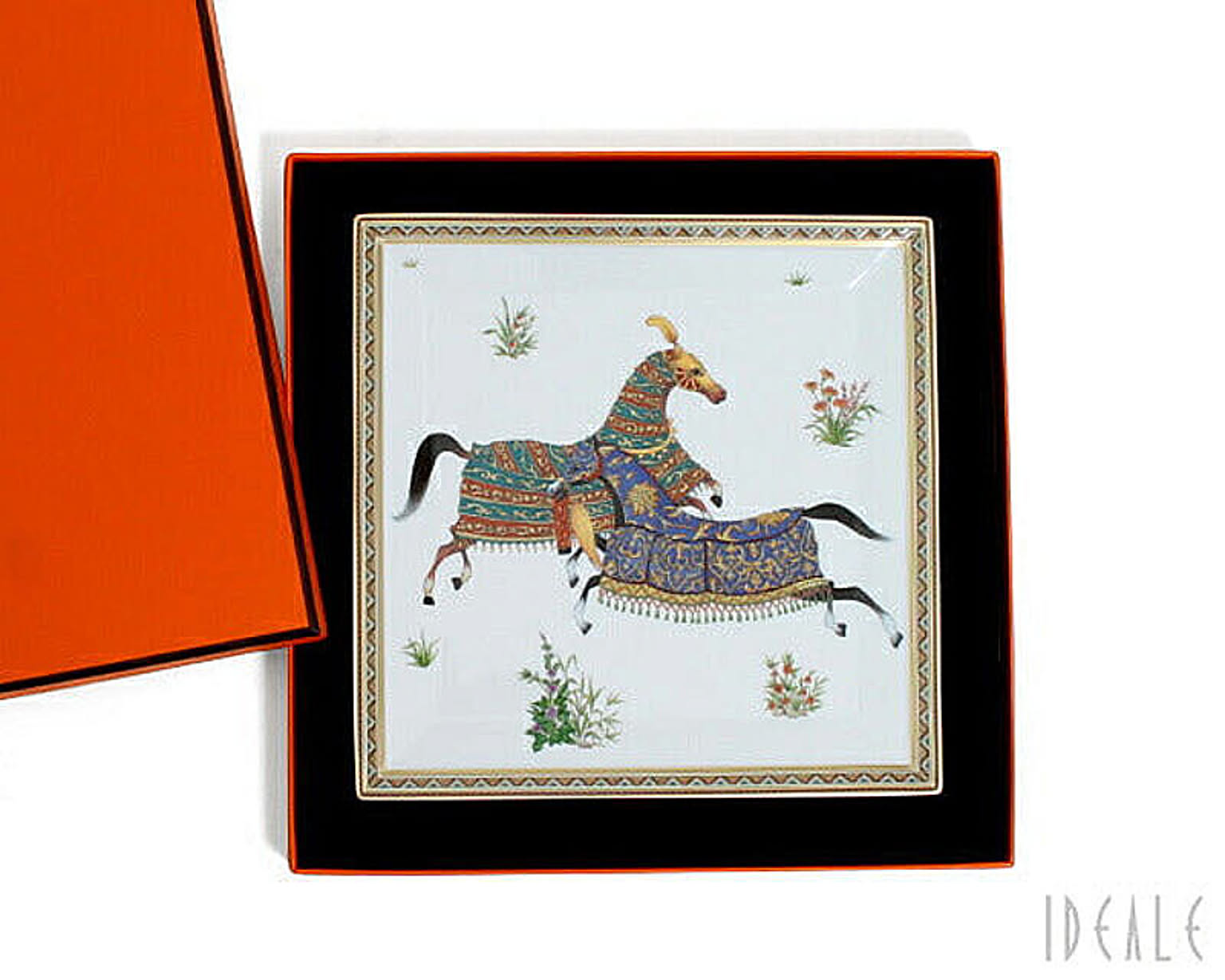 エルメス　シュバルドリアン　お皿　スクエア エルメスシュヴァルドリアンスクエアプレートトレイ角皿aq7524