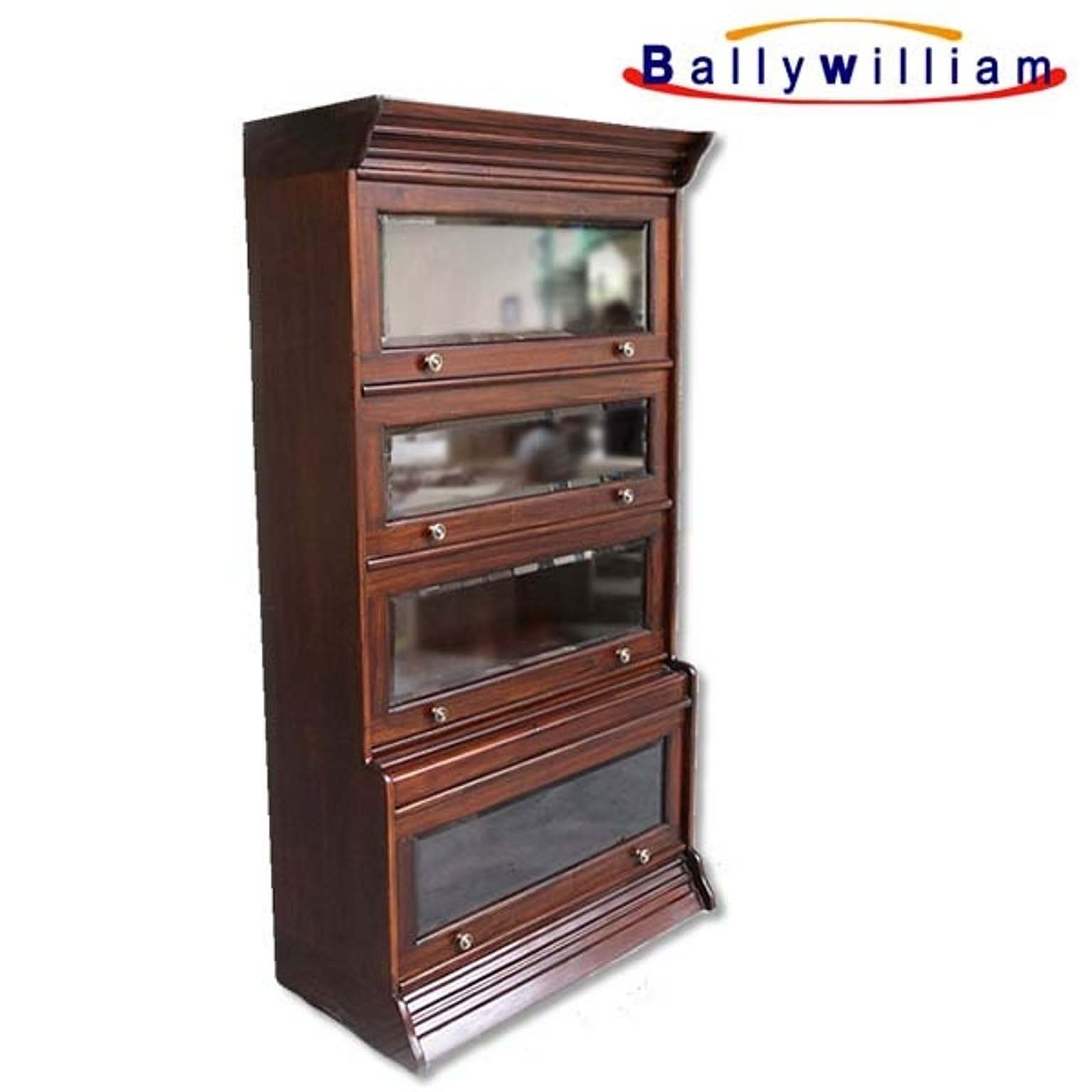 アンティーク家具調 ブックケース 書棚 コレクションボード 英国家具 Bally William (バリーウィリアム社）マホガニー材