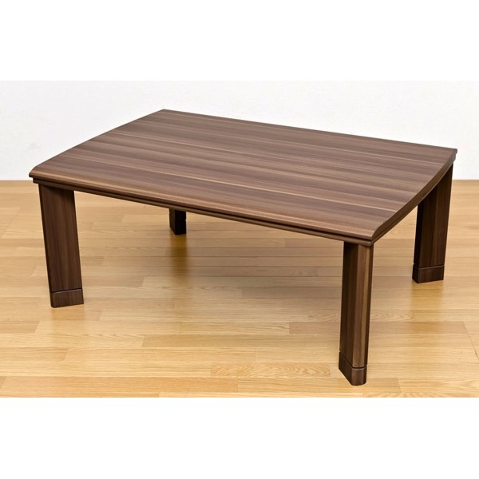 継ぎ足式モダンこたつテーブル 本体 長方形/105cm×75cm ウォールナット 木製 本体 高さ調節可 テーパー加工