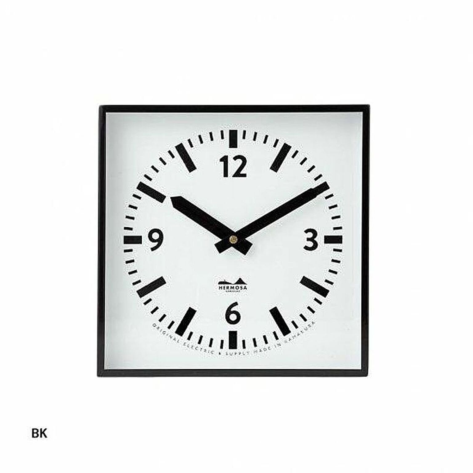 HK SQUARE CLOCK スクエアクロック HK-002 スイープムーブメント/掛け時計/掛時計/置時計/ウォールクロック