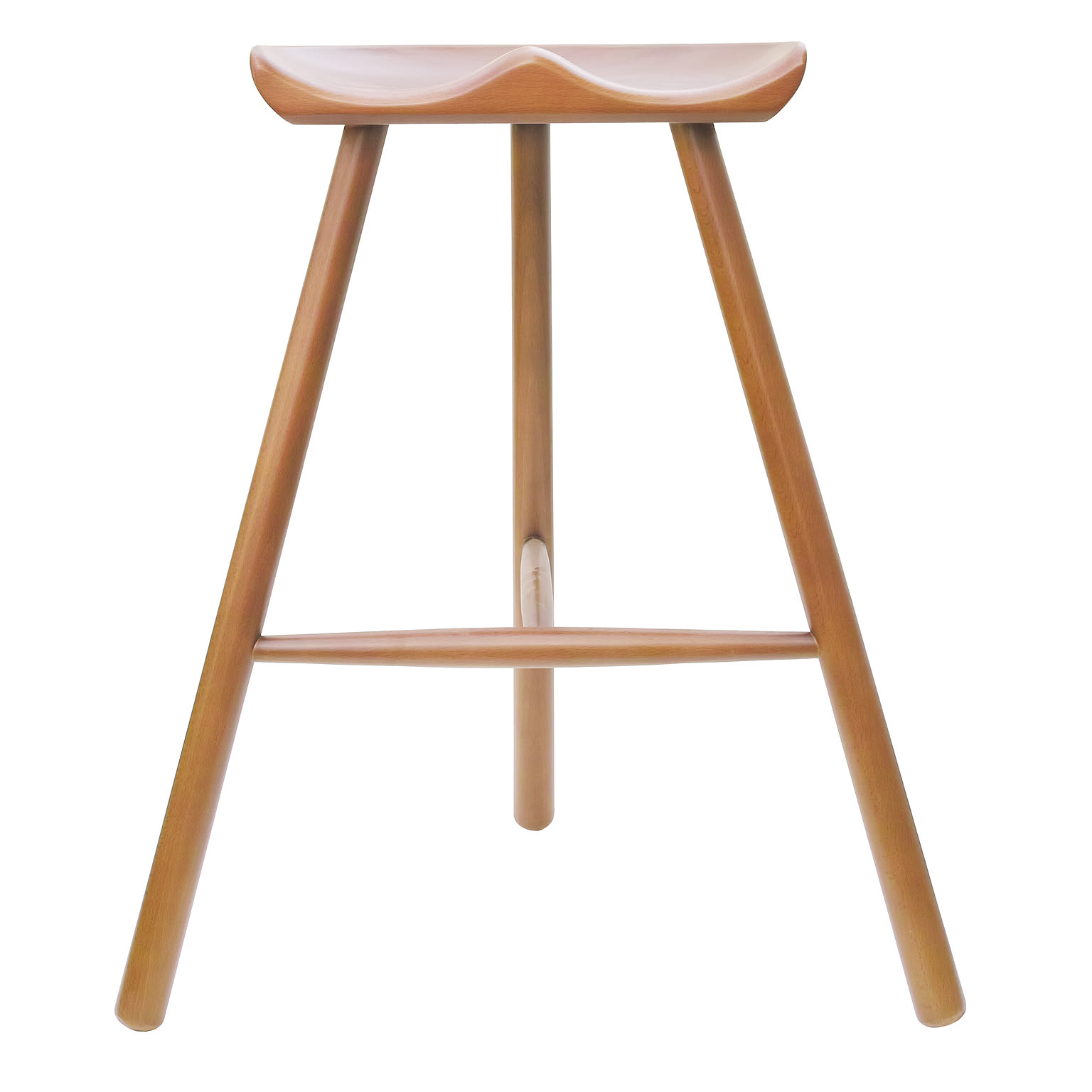 【カラー塗装】 MILKER's chair ミルカーズチェア No.69 ３本足 木製 スツール ホワイト ライトブラウン 高さ 69 姿勢 腰痛 リプロダクト 靴職人 座り心地 無垢材 乳搾り
