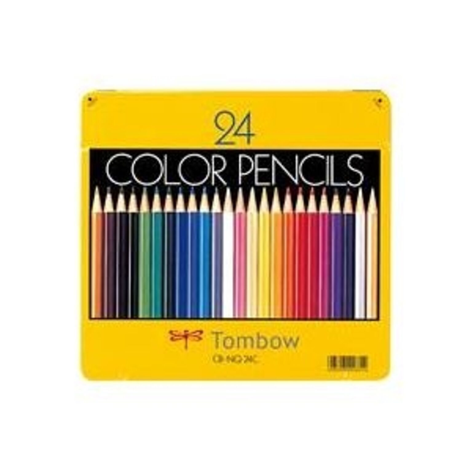 （まとめ）トンボ鉛筆 色鉛筆 CB-NQ24C 24色 缶入 【×3セット】