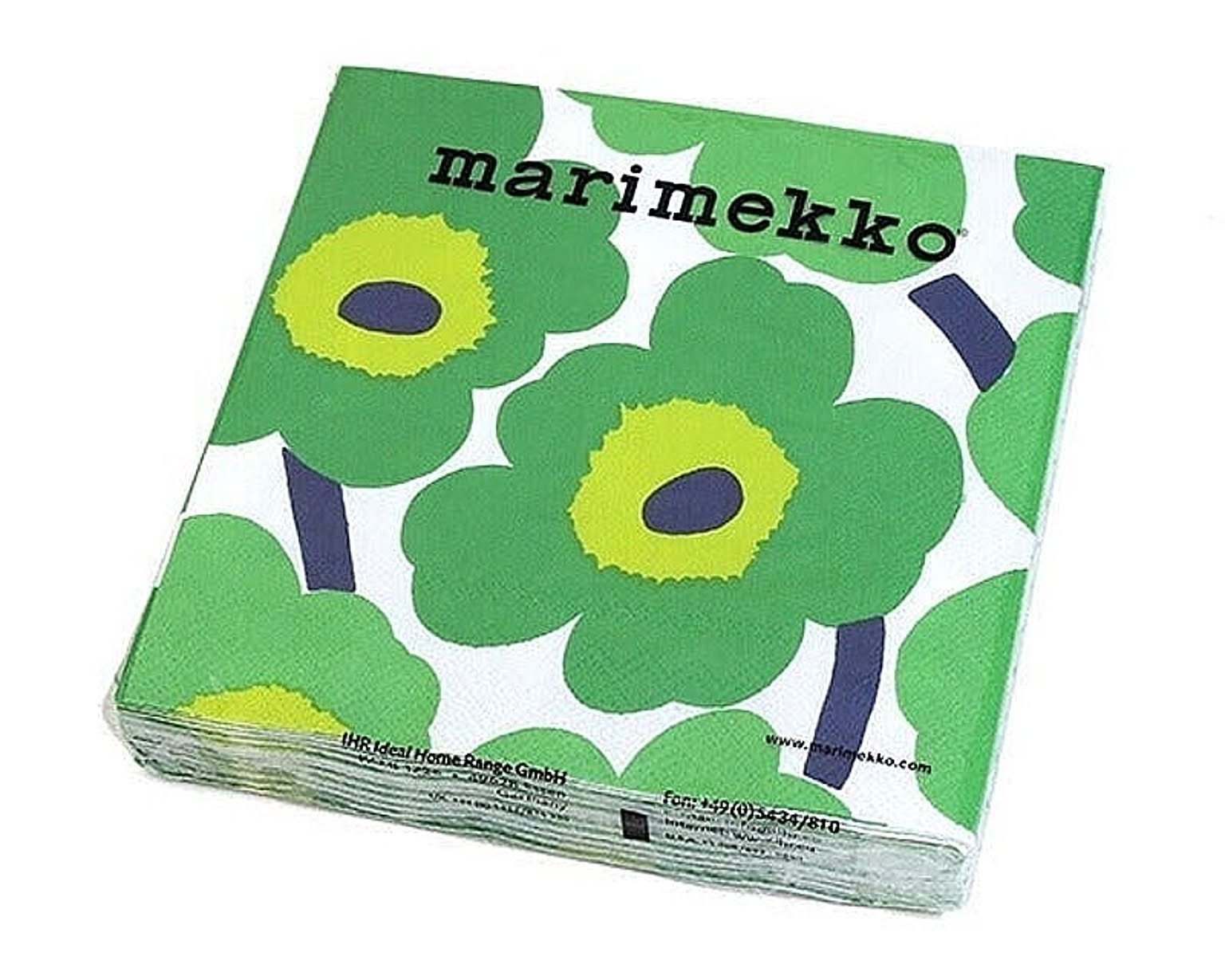 マリメッコ ペーパーナプキン ウニッコ グリーン 33x33cm 20枚入り 552620 marimekko UNIKKO