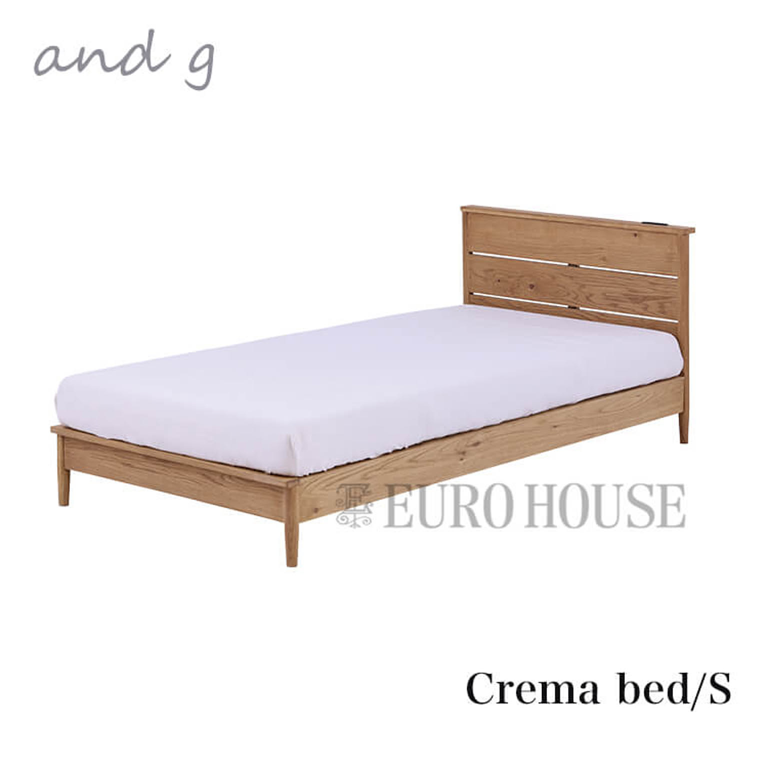  ベッド クレマ S シングルベッド オーク材 ベッドフレーム Crema bed 木製 ナチュラル ノラ and g nora. 関家具 