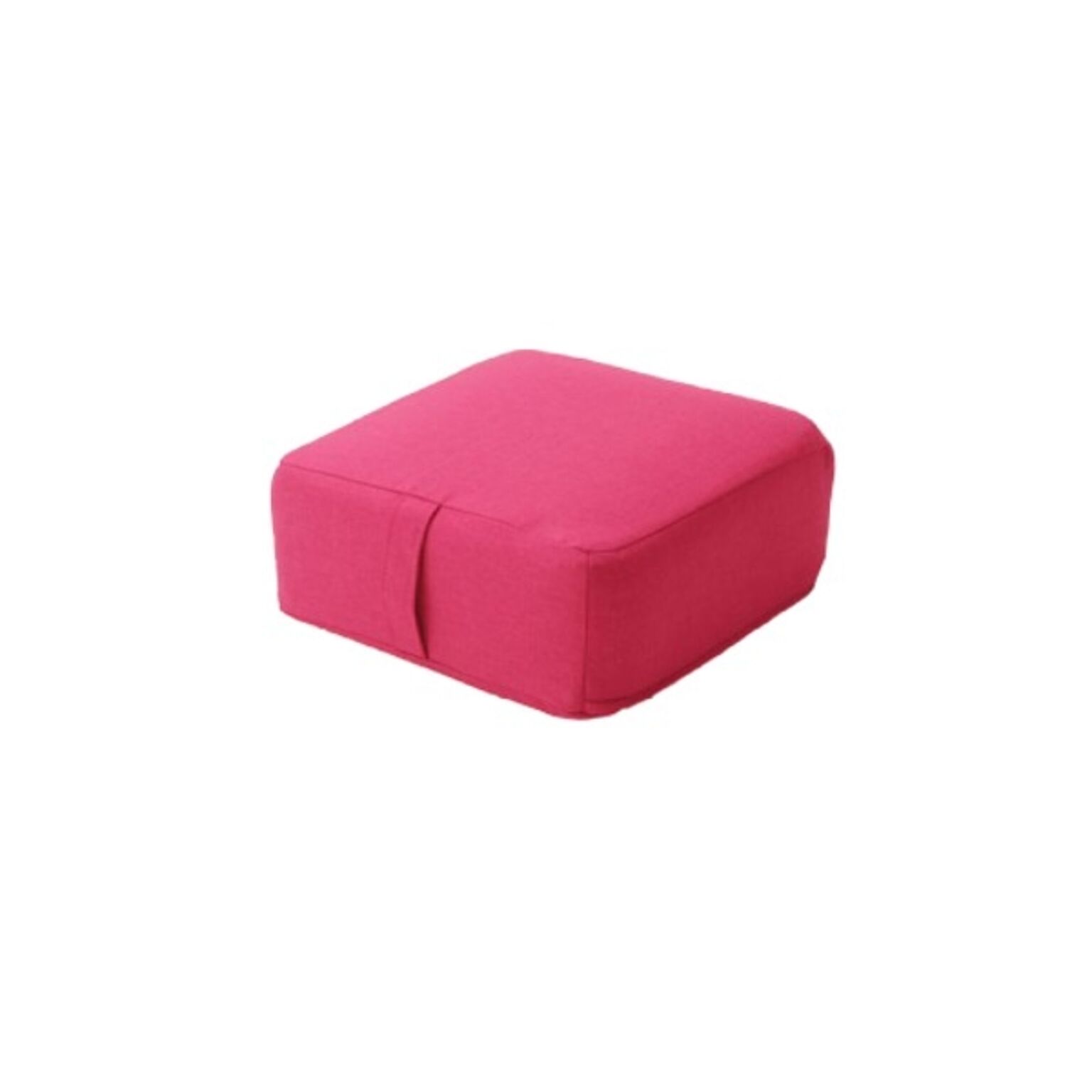 低反発 ミニフロアクッション/座布団 【スクエアタイプ ピンク】 幅38cm 洗えるカバー付き 低反発ウレタン 〔リビング〕【代引不可】