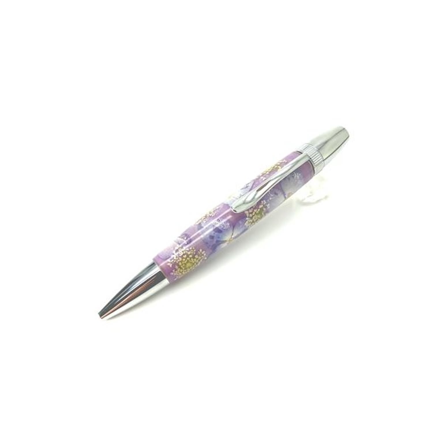 花柄 ボールペン/文房具 【紫陽花 紫】 パーカータイプ 芯：0.7mm 日本製 文具 オフィス用品 『Frower Pen』 - 通販