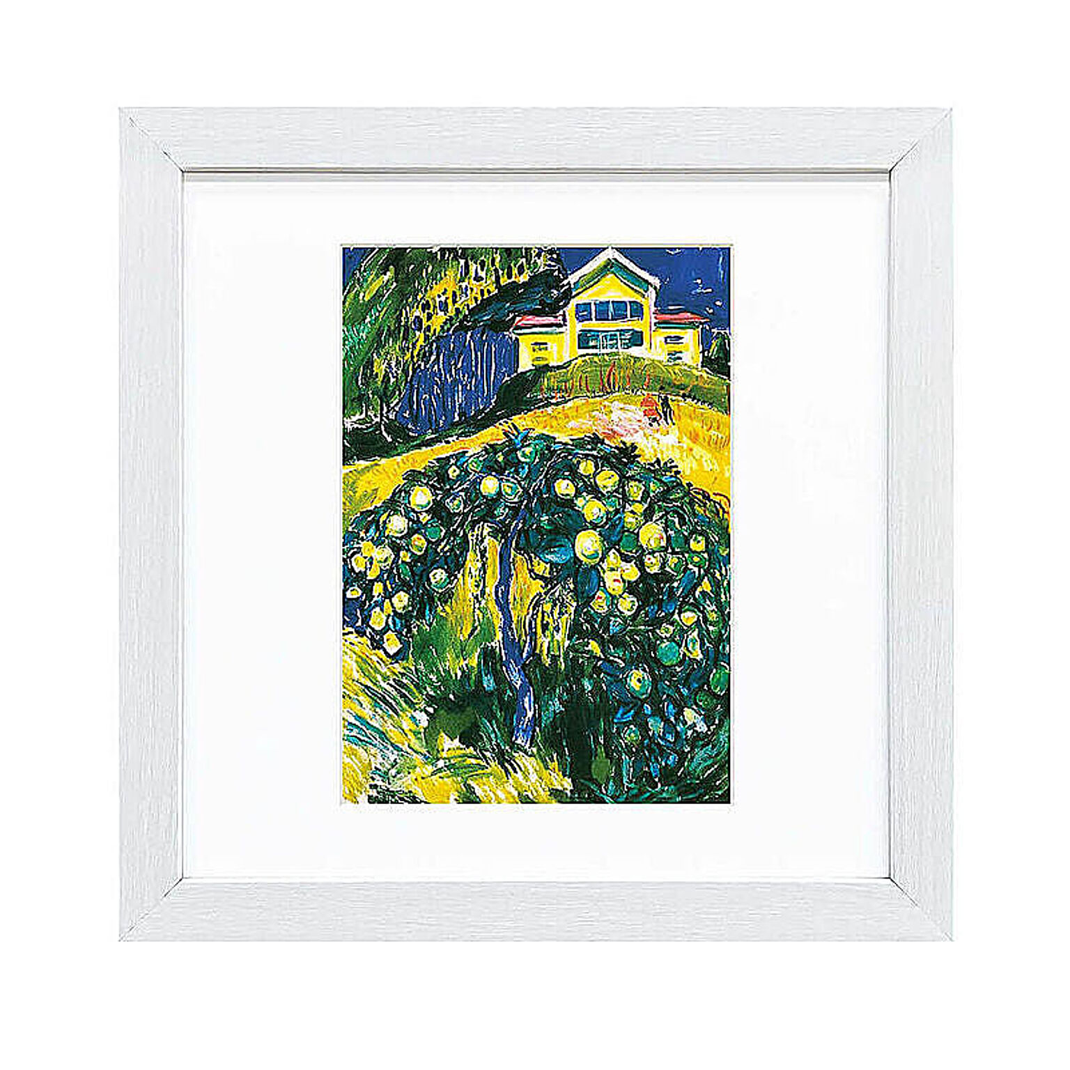 Edvard Munch（エドヴァルド ムンク） 庭のリンゴの樹 アートポスター（フレーム付き） m11478