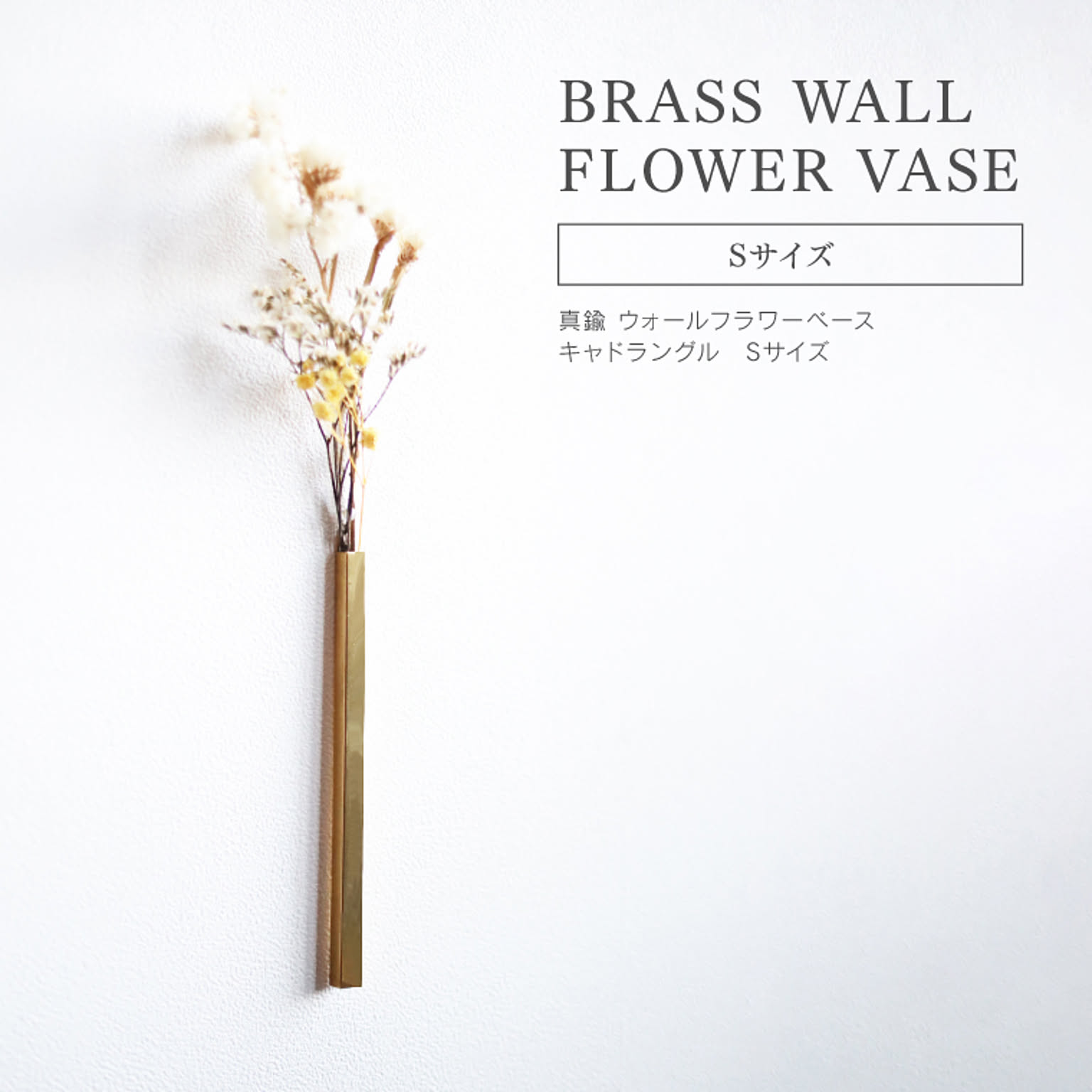 BRASS ウォールフラワーベース キャドラングル（S）