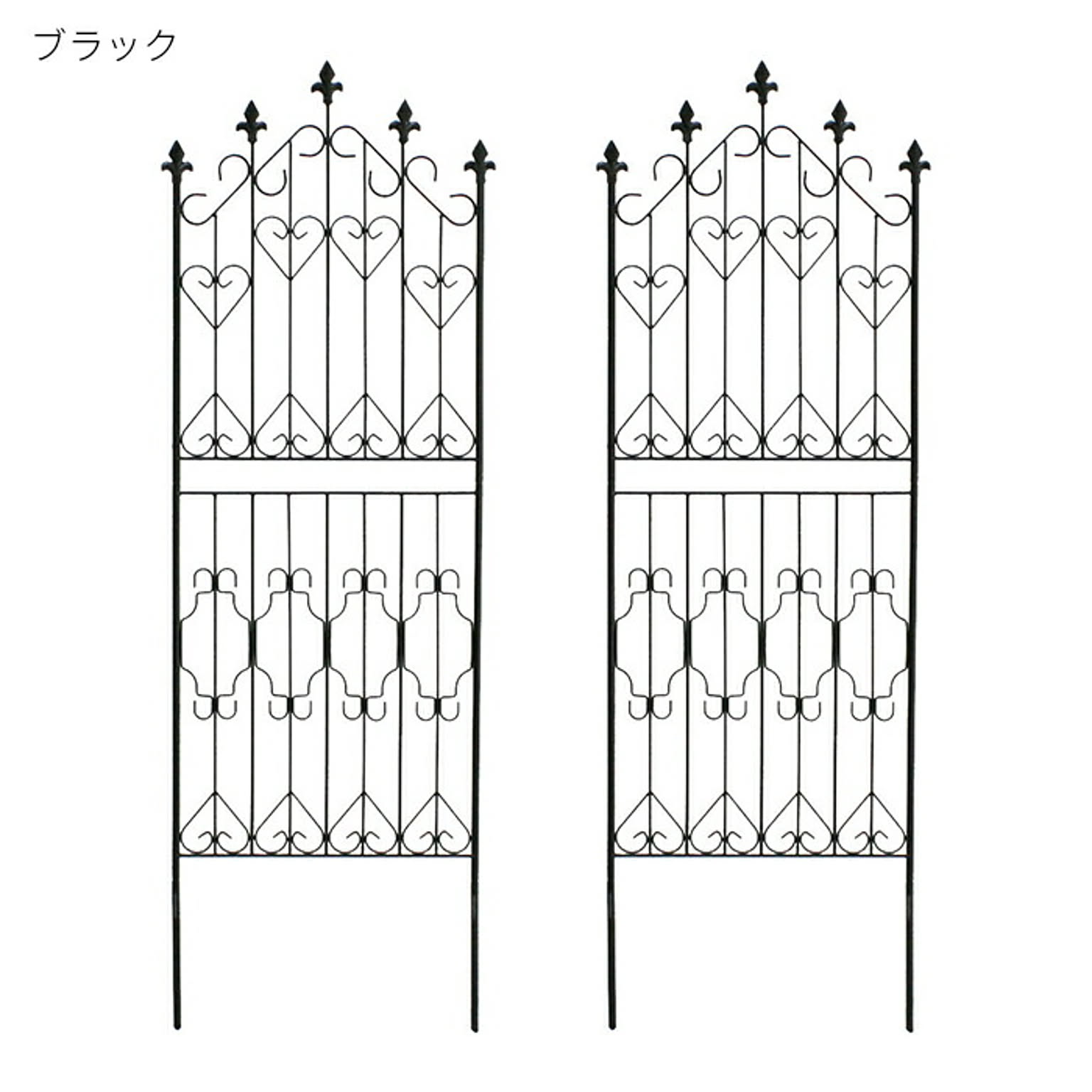 フェンス 組立式 2枚組 アイアンフェンス150 ロータイプ DF009L-2P 幅530x奥行17x高さ1560mm 住まいスタイル