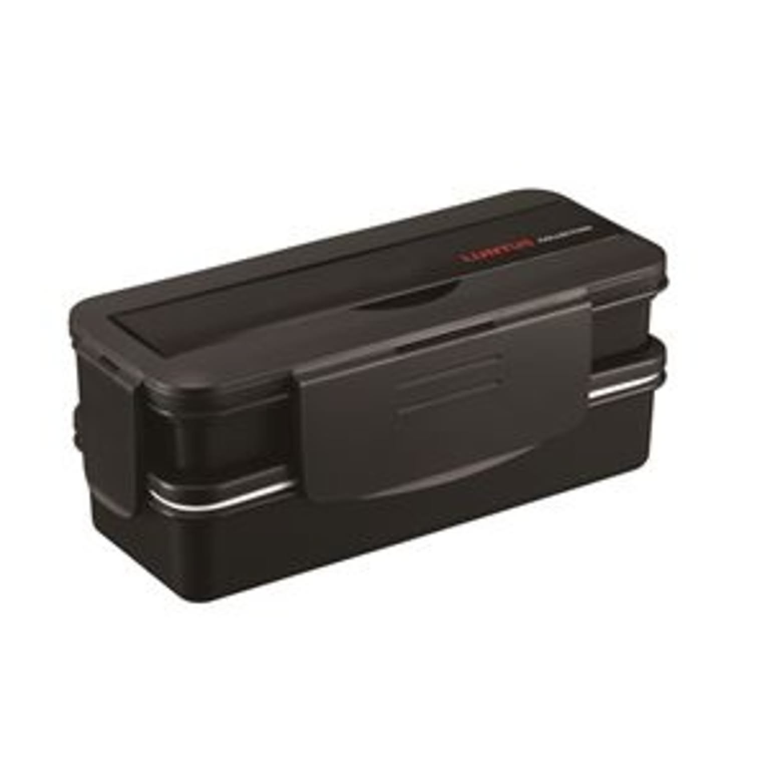 40個セット アスベル Nランタス ランチボックス（バッグ付） 2段 870ml ブラック TLB-S870