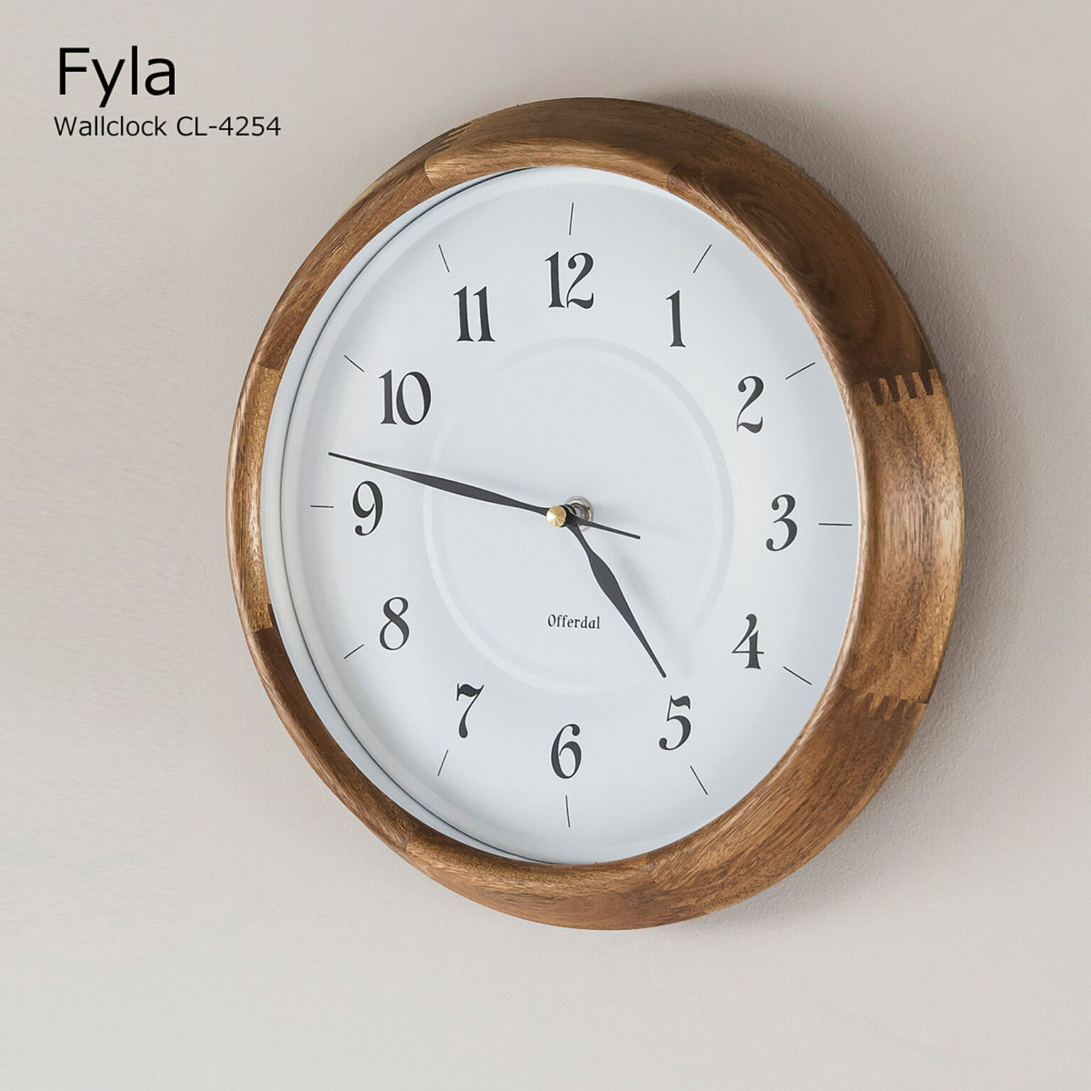 掛け時計 北欧 おしゃれ Fyra フィーラ 時計 壁掛け 静か 静音性 雑貨 インテリア 丸 シンプル ナチュラル アンティーク ヴィンテージ リビング ダイニング かわいい 木 木製 ウッド