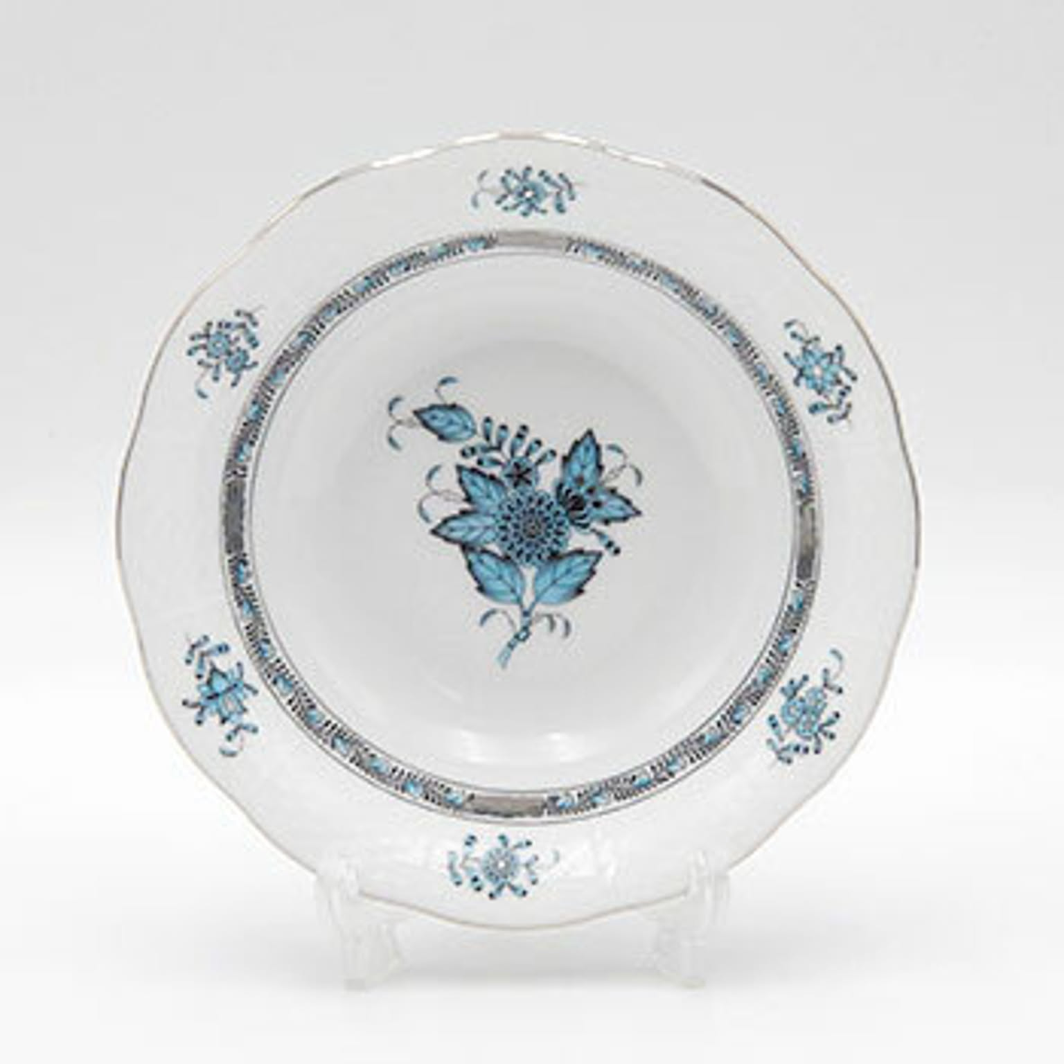 ヘレンド アポニーインディゴブルー オートミール 皿 2枚セット 食器