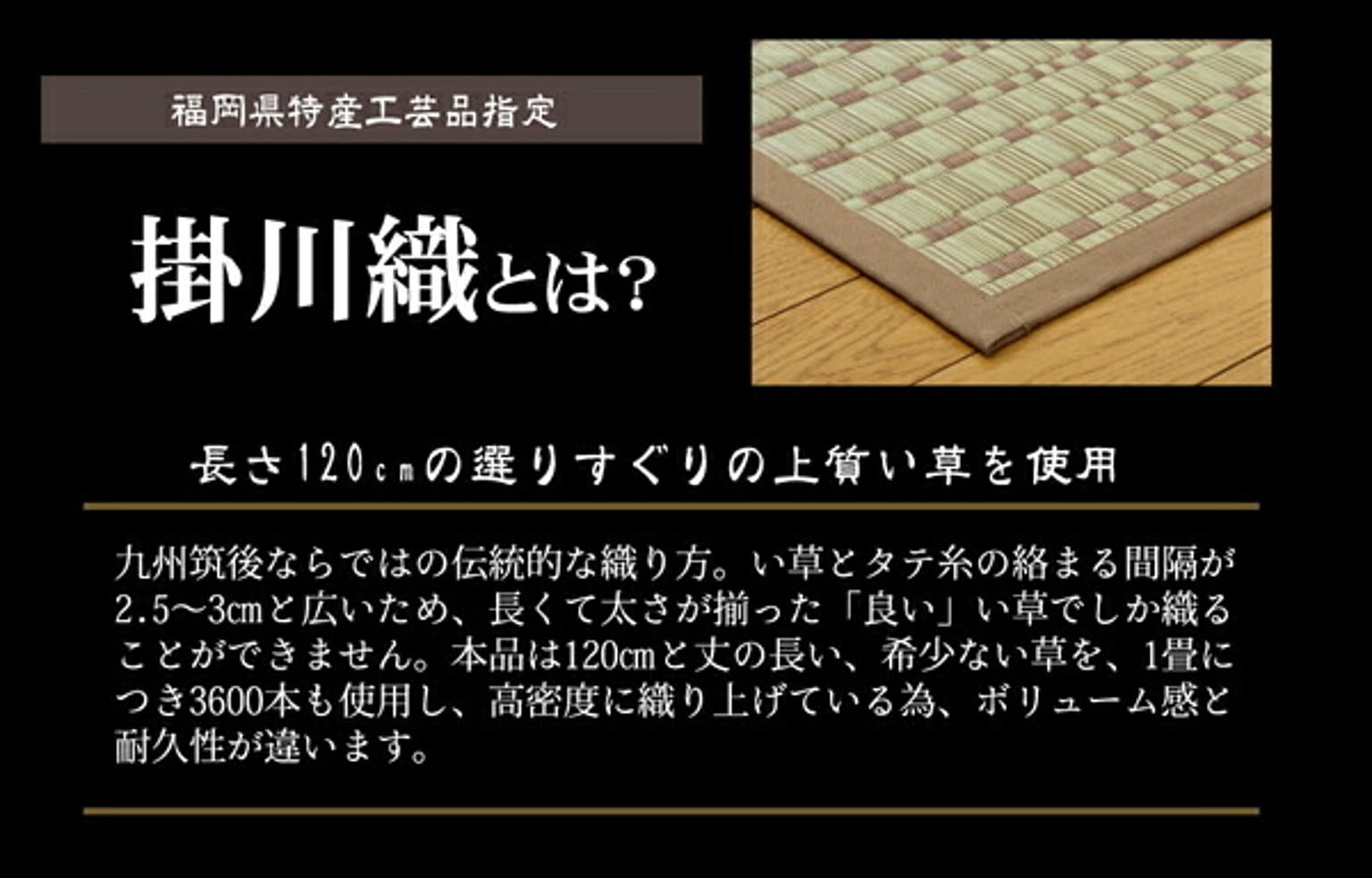 純国産 掛川織 奥丹後 い草カーペット 本間6畳 約286×382cm - 通販