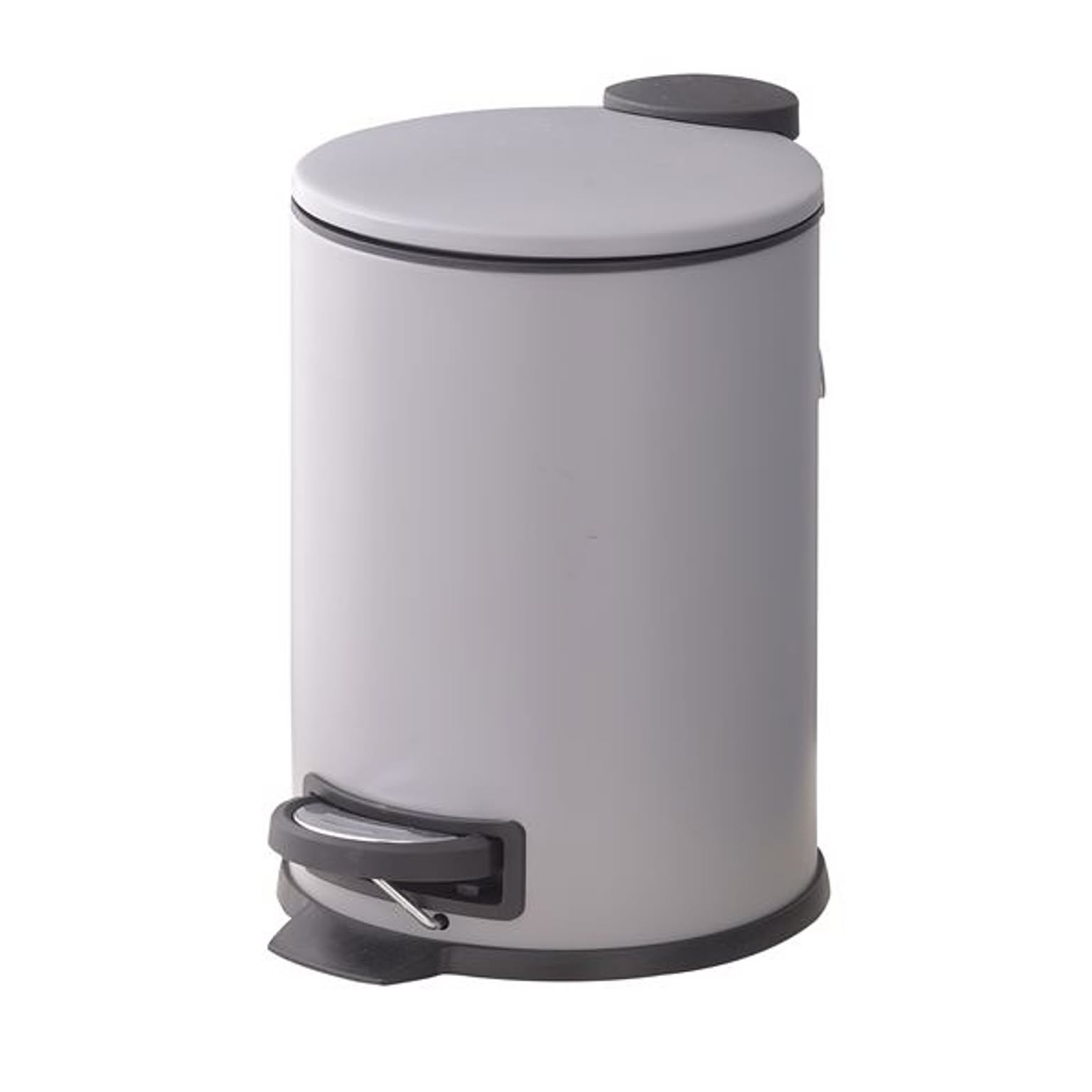 ゴミ箱 ダストボックス 幅18cm 3L グレー スチール ペダル式 ふた付き 中容器付き トラッシュカン キッチン 店舗