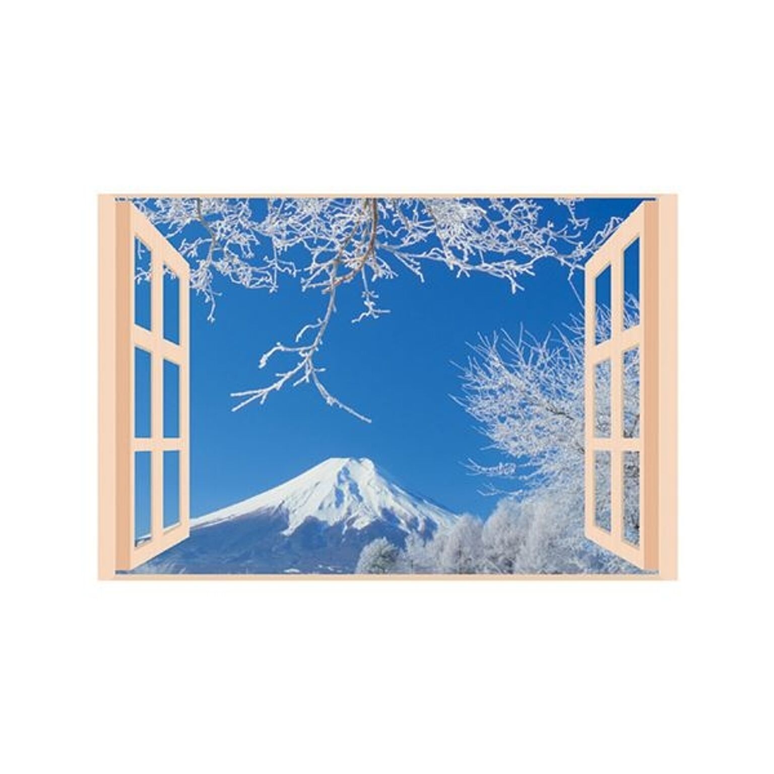 （まとめ） 昭プラ お風呂のポスター 四季彩 雪富士 8095654 【×2セット】