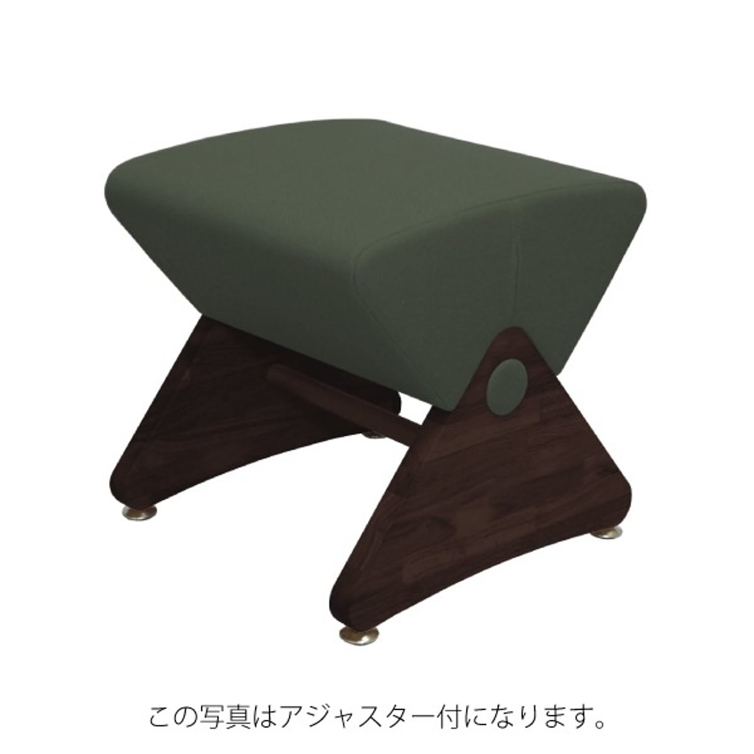 見せるスツール キャスター付き ダーク（布：ダークグリーン／エラストマー）【Ｍｏｎａ．Ｄｅｅ】モナディー ＷＡＳ０１ＳＣ