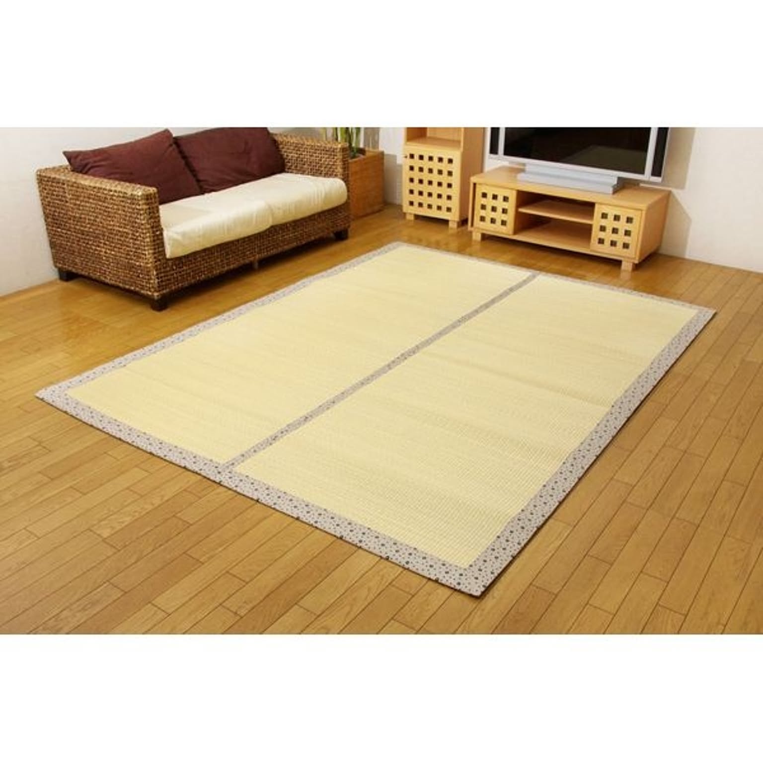 ひんやりラグカーペット 『Fしぐれ』 アイボリー 約191×250cm（中材：ウレタン）